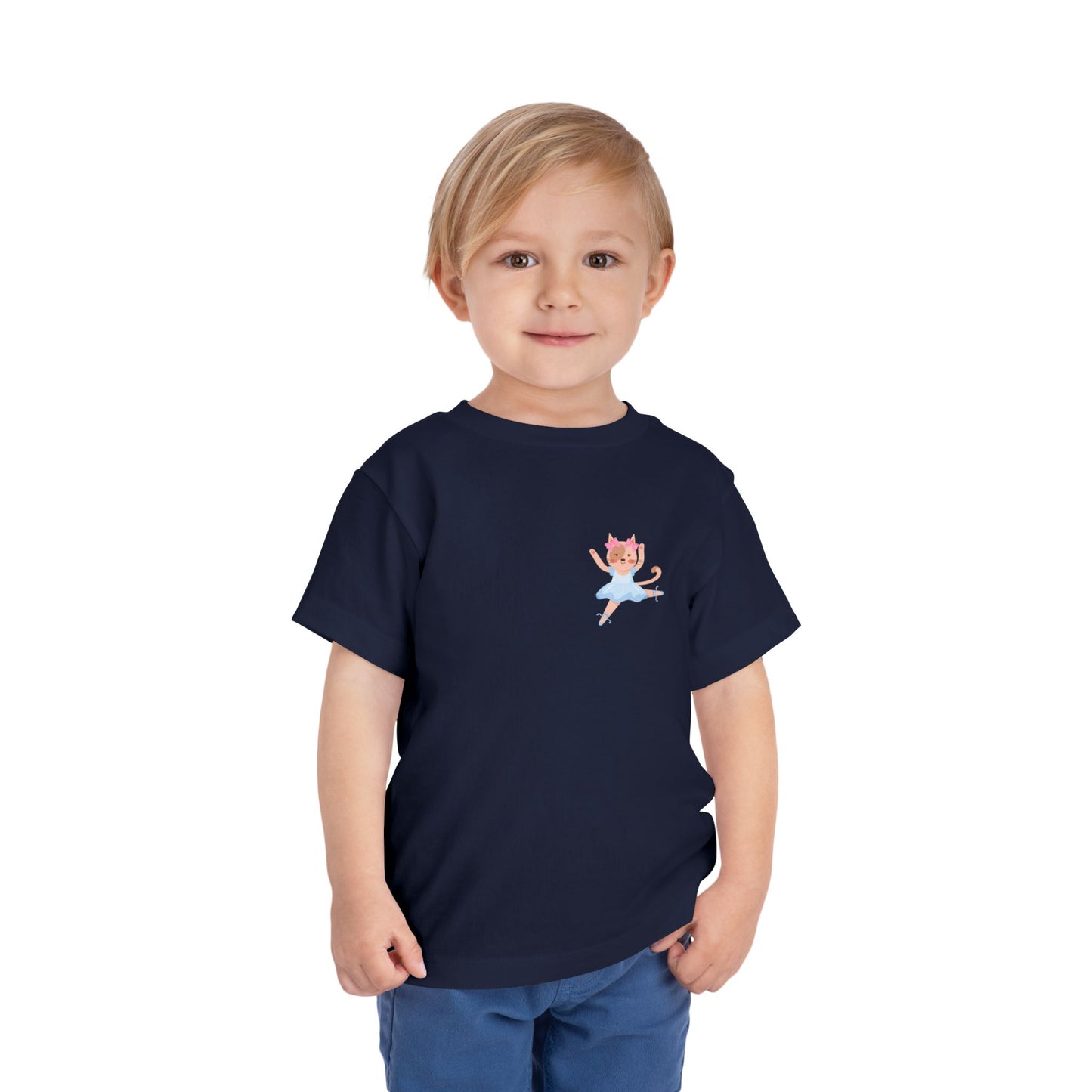“Every Meow & Then I Dance” Adorable Dancing Cat Graphic | Cute Cat Dance T-Shirt for Toddlers & Little Ballet Lovers - Toddler Short Sleeve Tee