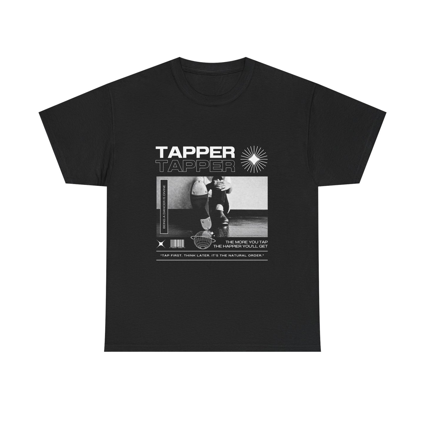 “Tapper” Tap Dance Unisex Heavy Cotton Tee – Streetwear-Inspired Tap Shoes Graphic T-Shirt for Dancers
