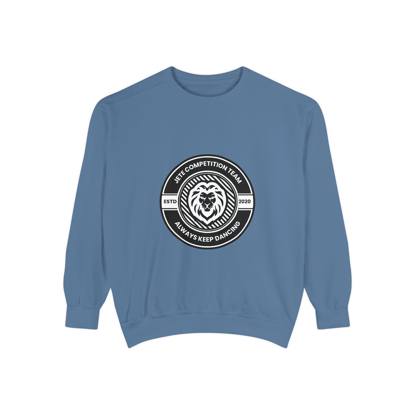 "Jeté Competition Team – Always Keep Dancing" Unisex Lightweight Crewneck Sweatshirt – Collegiate-Inspired Dance Team Pullover for Dancers & Studio Spirit Wear