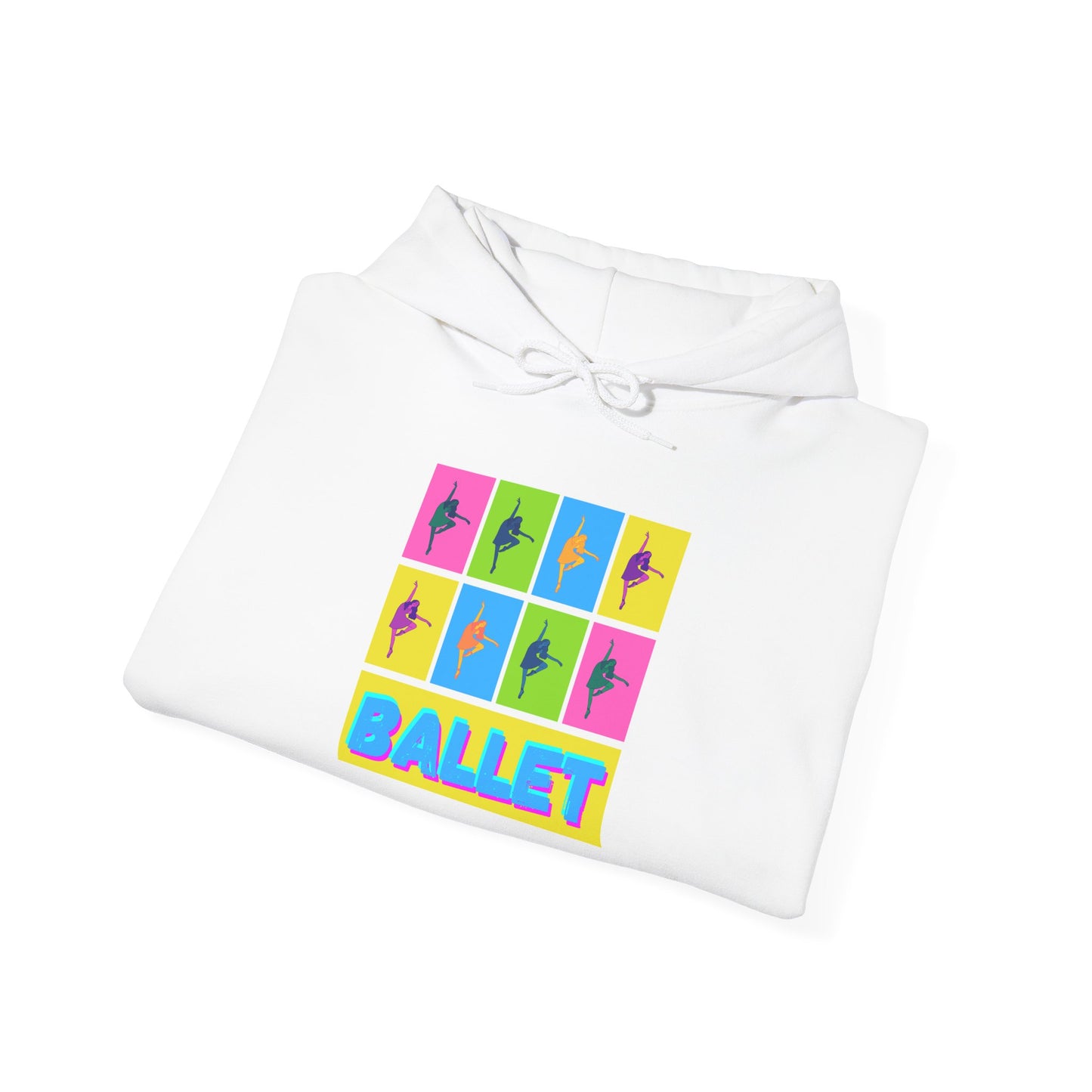 “Ballet” Pop Art Inspired Design with Ballet Dancer Graphics | Streetwear Ballet Hoodie for Dance Lovers - Unisex Heavy Blend™ Hooded Sweatshirt