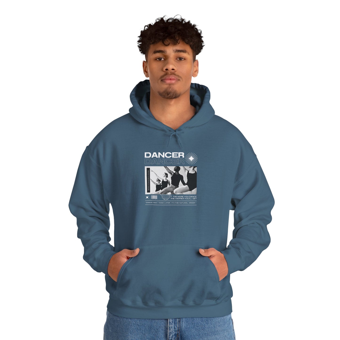 “Dancer” Young Ballet Dancers at the Barre Graphic | Streetwear-Inspired Ballet Hoodie for Dance Enthusiasts - Unisex Heavy Blend™ Hooded Sweatshirt