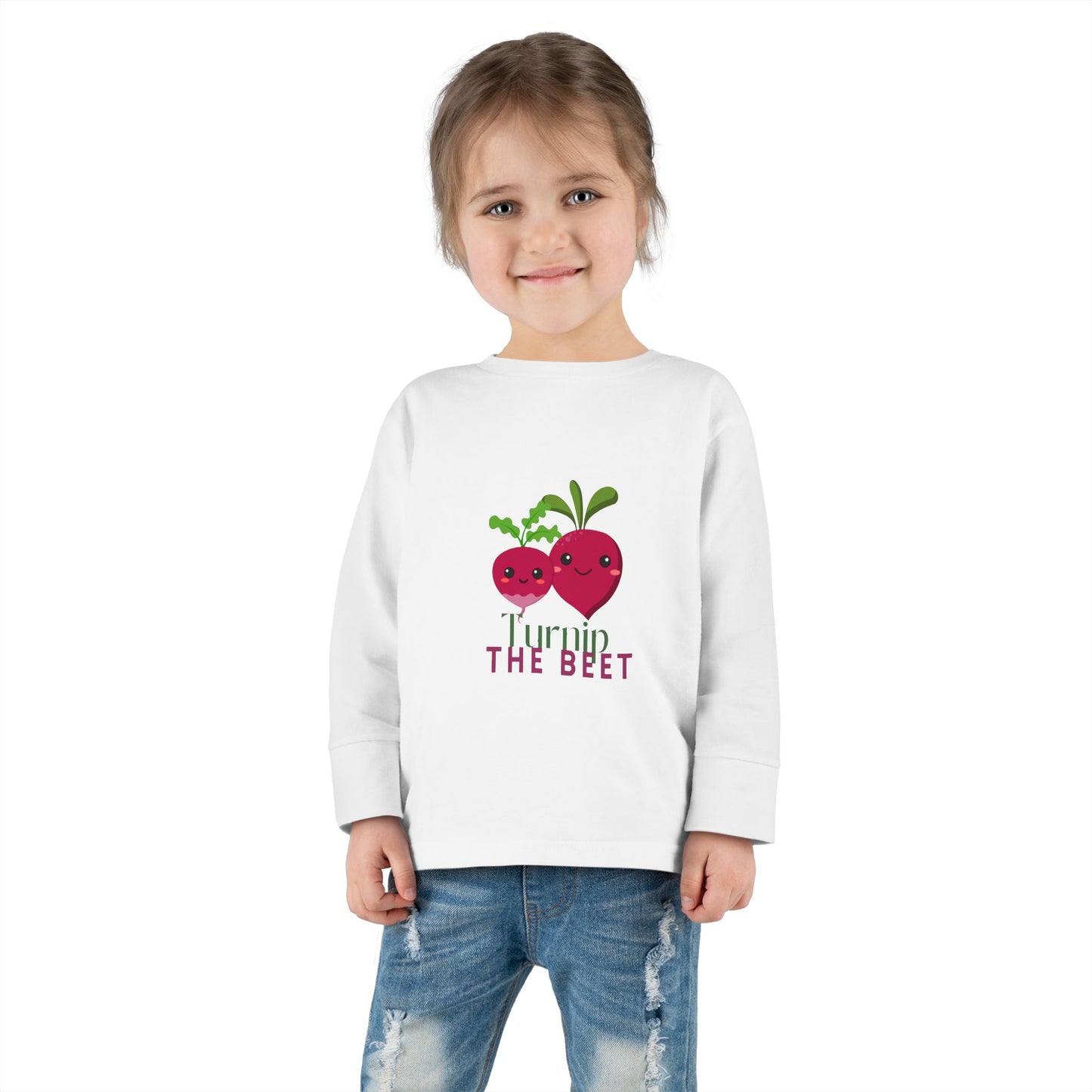 "Turnip the Beet" Toddler Dance T-Shirt – Cute Veggie Graphic Long Sleeve Tee for Kids