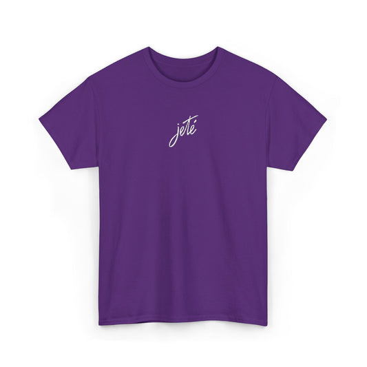 “Jeté” Official Embroidered Logo -Classic Dance Tee for Ballet & Dance Enthusiasts | Unisex Heavy Cotton™ T-Shirt