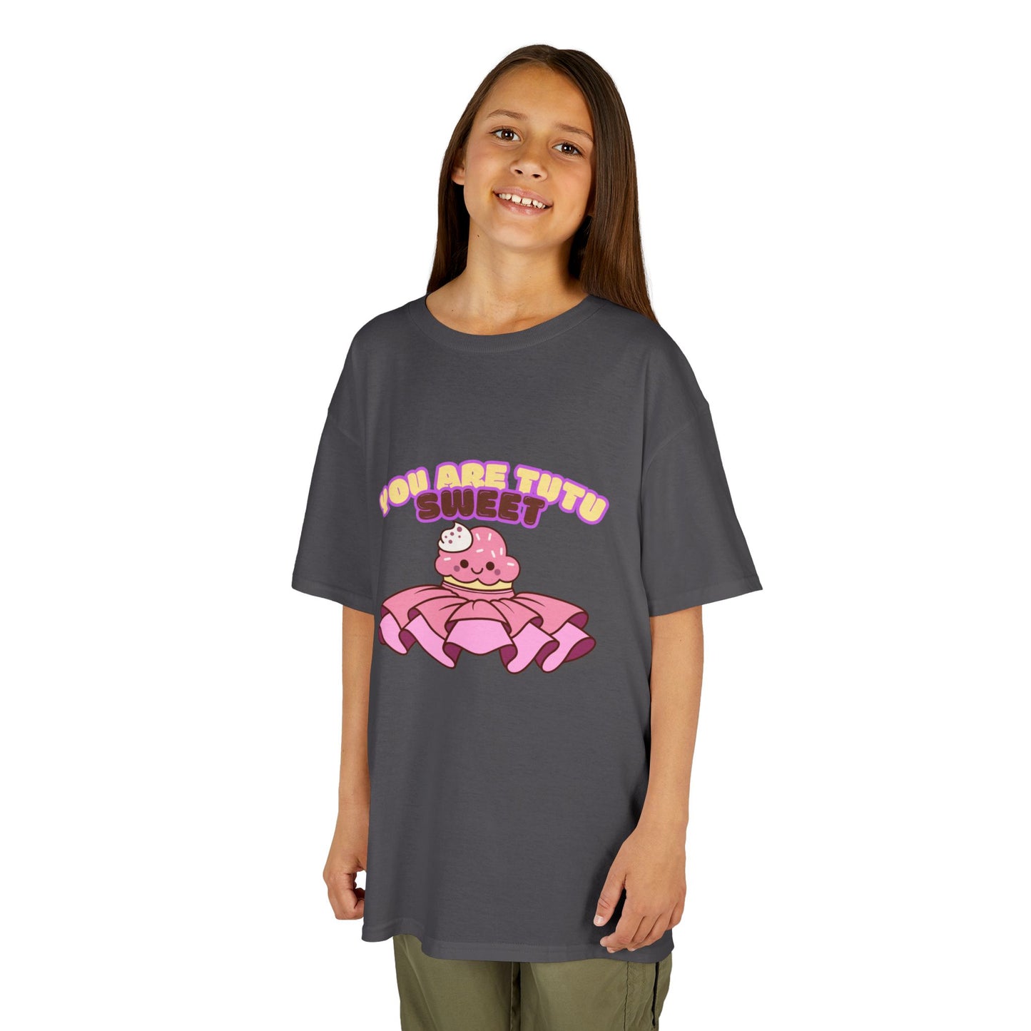 "You Are Tutu Sweet" Youth Short Sleeve Tee – Kawaii Cupcake in Tutu Graphic Dance Shirt for Kids and Ballet Lovers