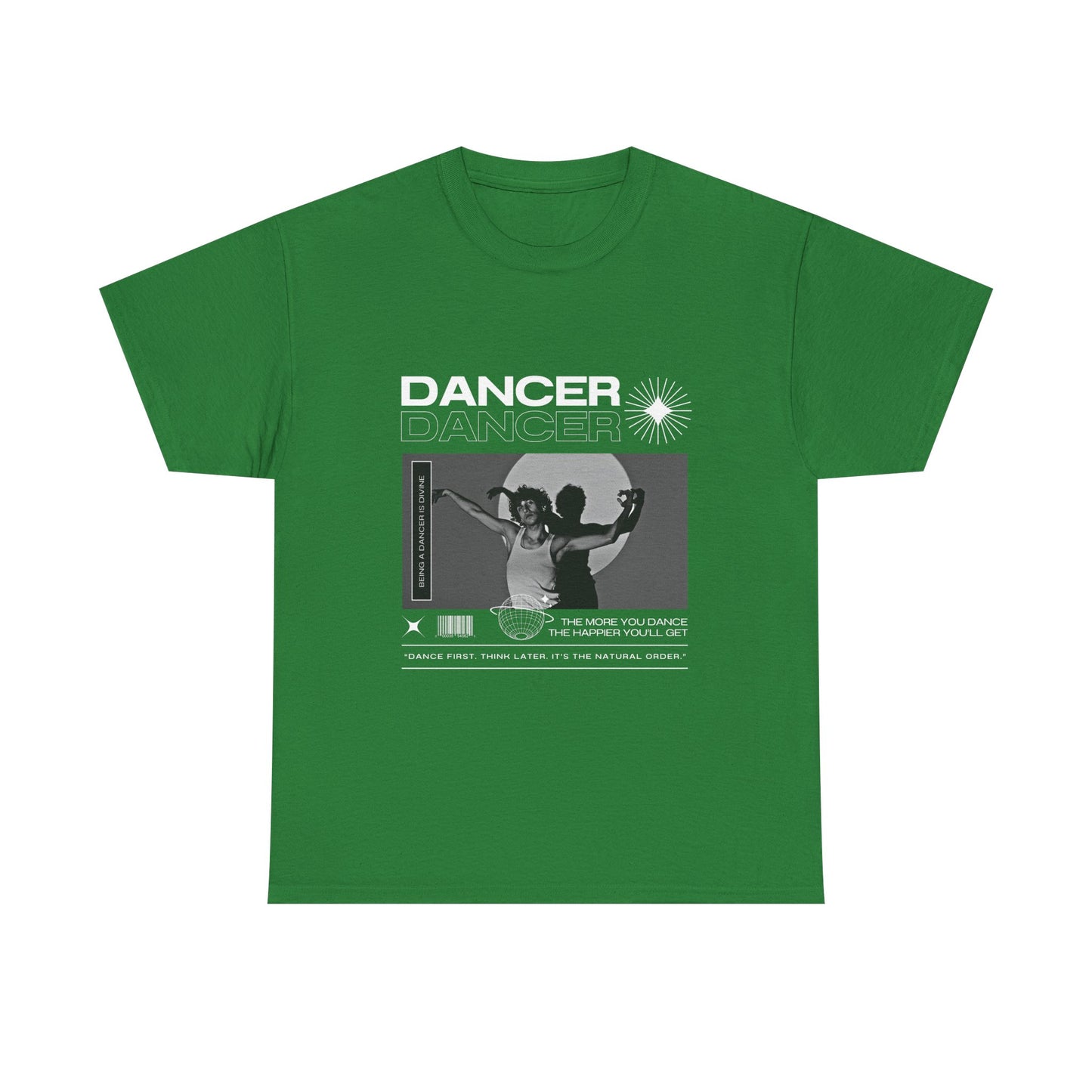 "Dancer" Spotlight Contemporary Dance Graphic Unisex Heavy Cotton Tee – Streetwear-Inspired Dance T-Shirt for Performers & Dance Lovers