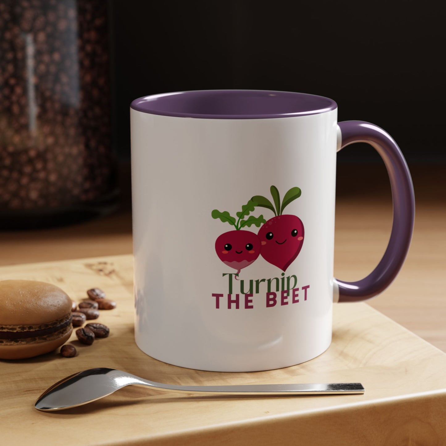 "Turnip the Beet" Accent Coffee Mug – Funny Dance Pun Ceramic Mug for Dancers and Music Lovers