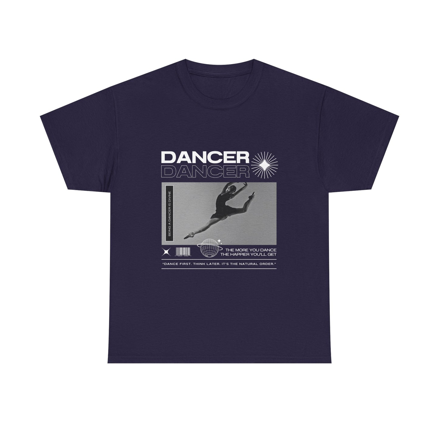 “Dancer” Mottos Streetwear Tee – Unisex Heavy Cotton Dance T-Shirt with Bold Graphic