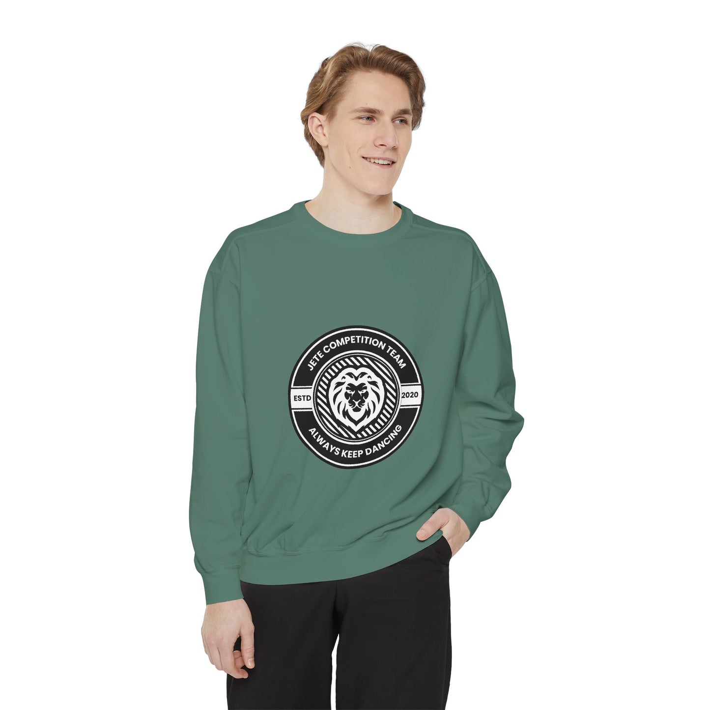 "Jeté Competition Team – Always Keep Dancing" Unisex Lightweight Crewneck Sweatshirt – Collegiate-Inspired Dance Team Pullover for Dancers & Studio Spirit Wear