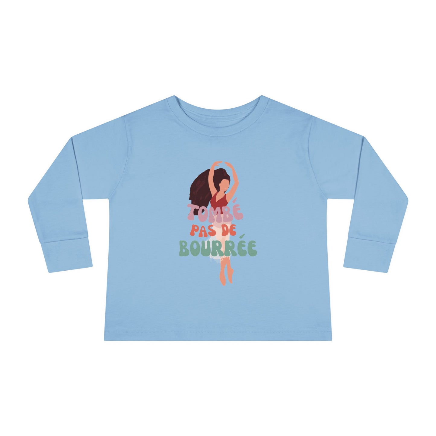 "Tombé Pas de Bourrée" Toddler Long Sleeve Dance T-Shirt – Ballet Dancer Graphic Shirt for Kids