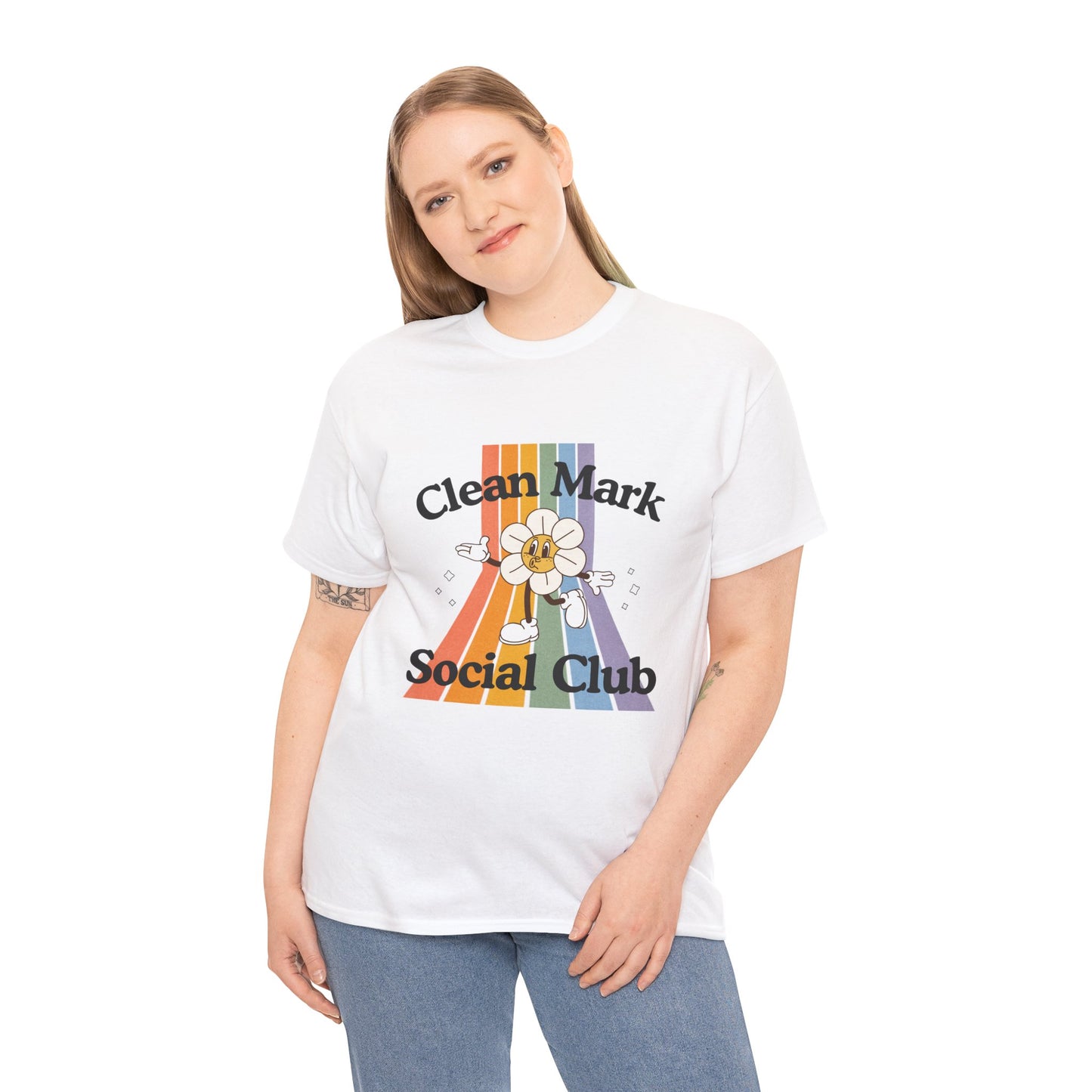 “Clean Mark Social Club” Unisex Heavy Cotton T-Shirt – Streetwear-Inspired Dance Graphic Tee for Adults & Kids
