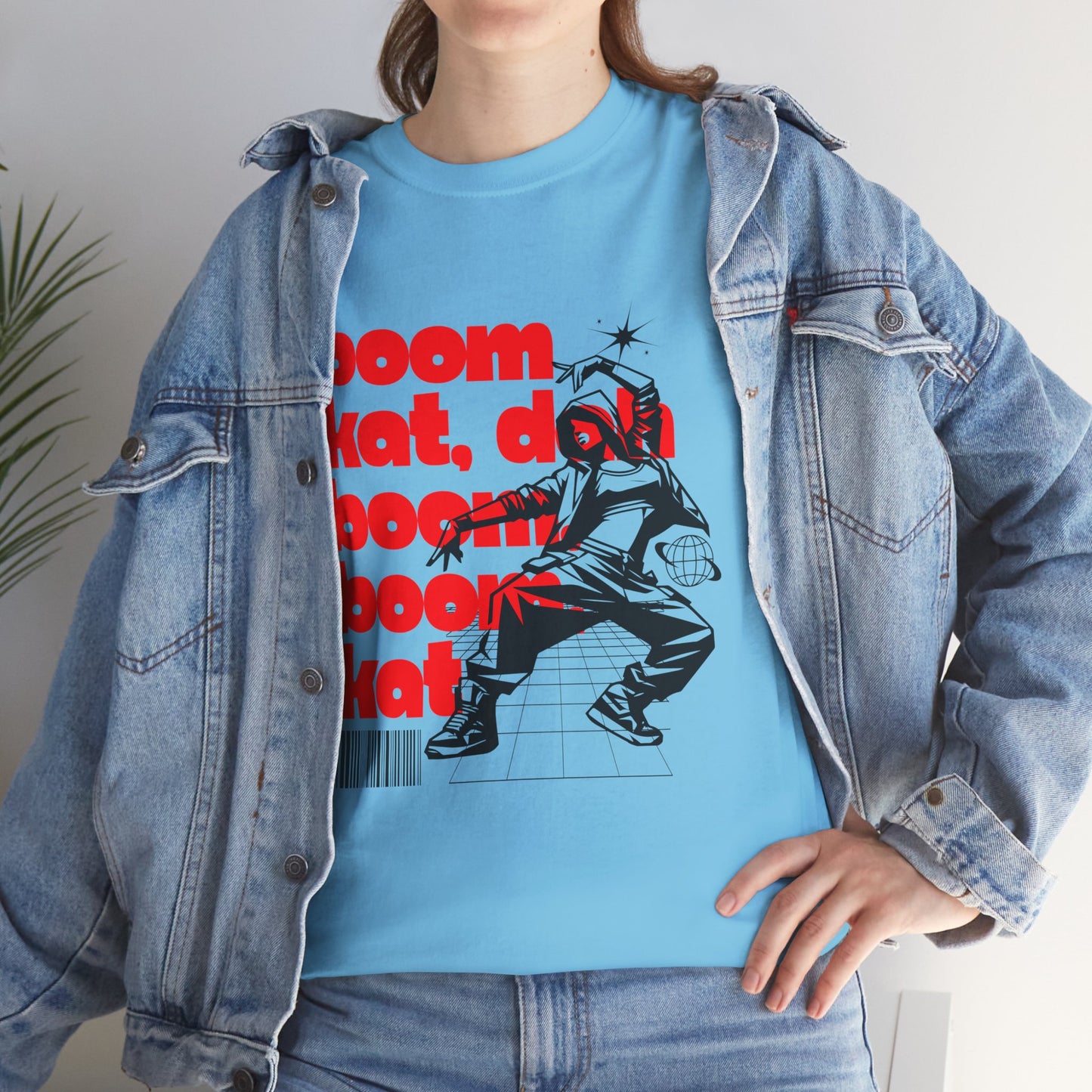"Boom Kat, Dah, Boom, Boom, Kat" Streetwear Dance Graphic – Unisex Heavy Cotton Tee