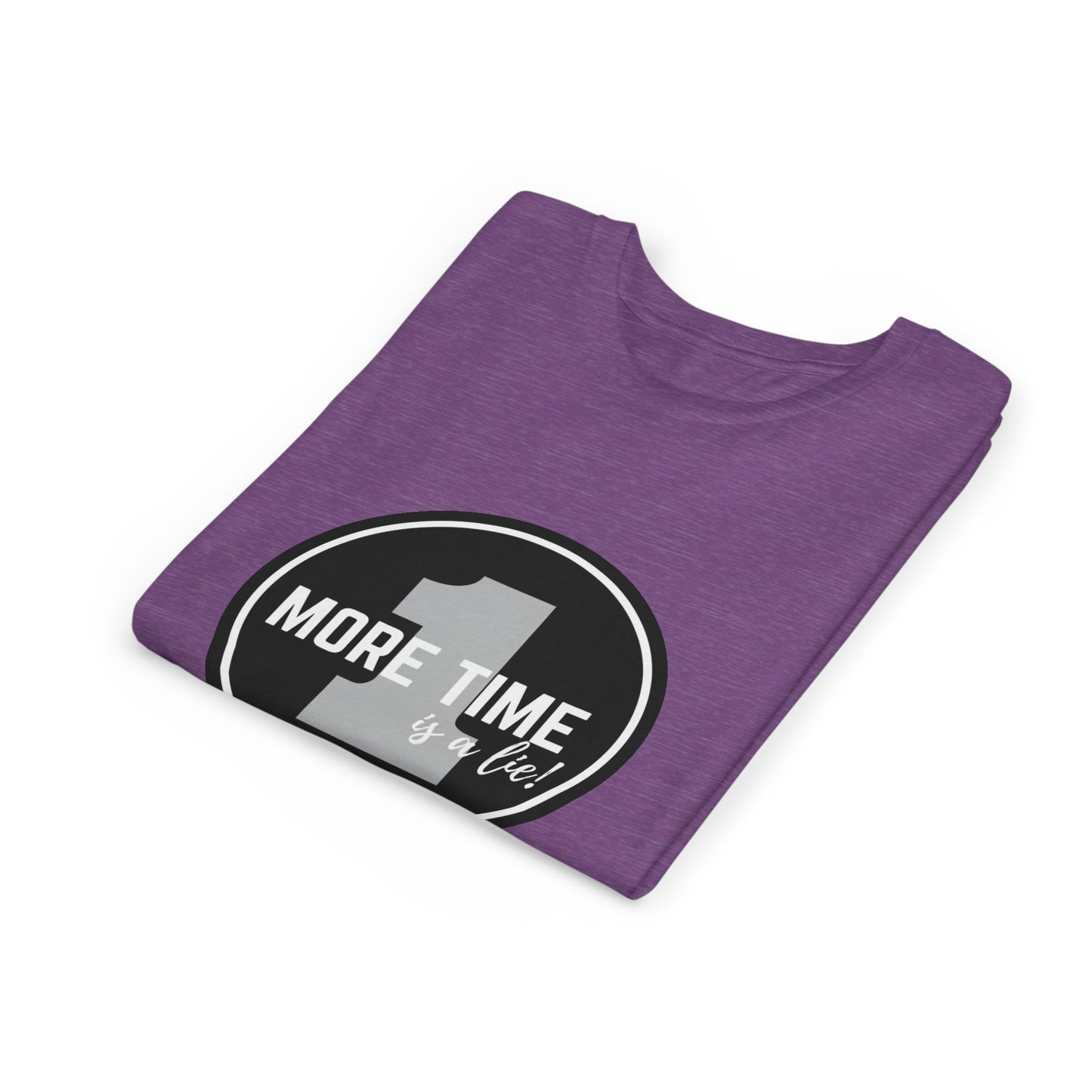“One More Time is a Lie” Bold Emblem Dancer Graphic T-Shirt for Kids – Funny Dance Rehearsal Shirt - Youth Dance Tee