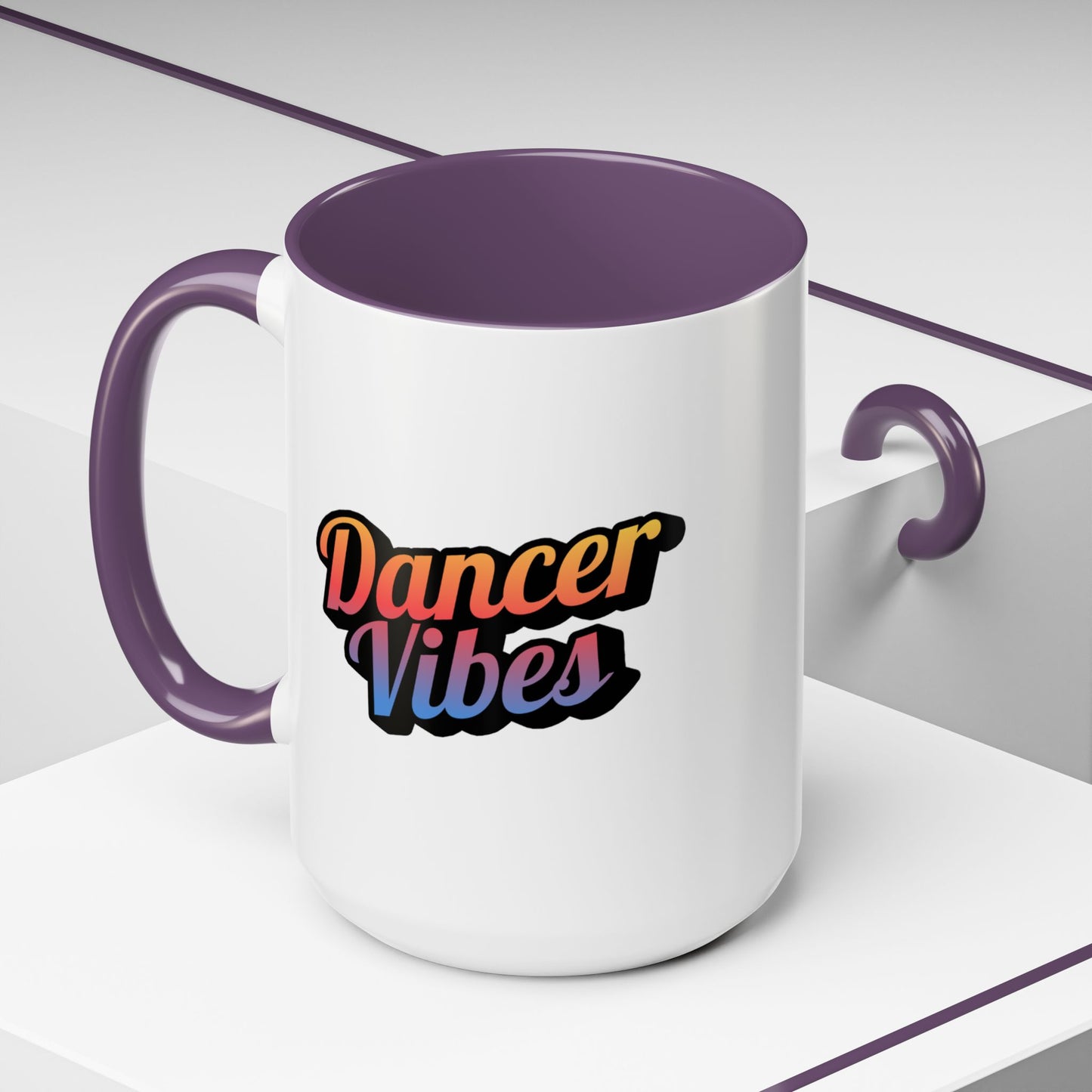 "Dancer Vibes" Accent Coffee Mug – Stylish Ceramic Mug for Dance Lovers and Performers