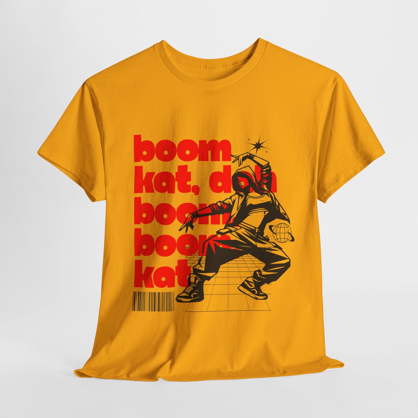 "Boom Kat, Dah, Boom, Boom, Kat" Streetwear Dance Graphic – Unisex Heavy Cotton Tee