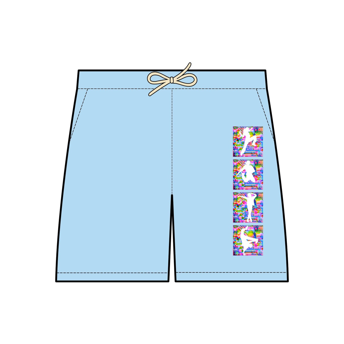 Levels Premium Collection Fleece Sweat Shorts – Vibrant Unisex Dance Shorts with Bold Dancer Silhouette Graphic
