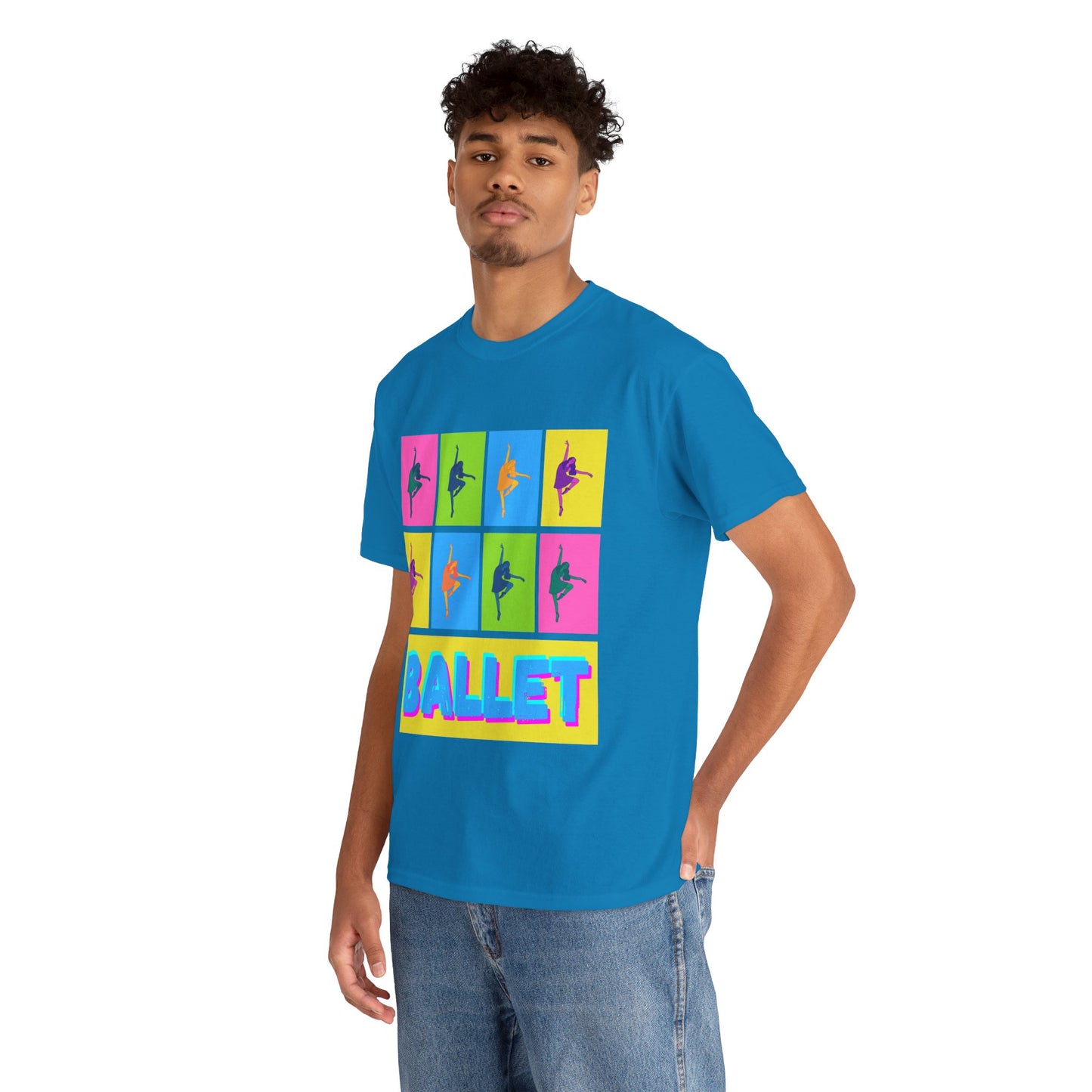 "Ballet" Pop Art Inspired Dance Graphic Unisex Heavy Cotton Tee – Artistic Ballet Dancer T-Shirt for Dance Lovers