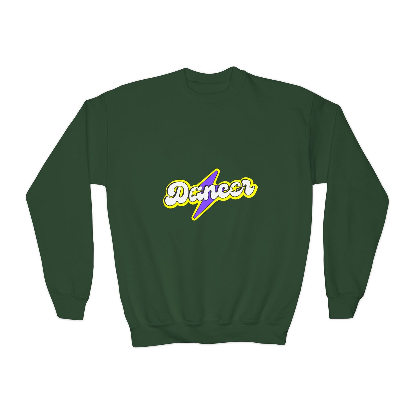 "Dancer" Youth Crewneck Sweatshirt – Superhero-Inspired Dance Graphic Pullover for Kids and Teens