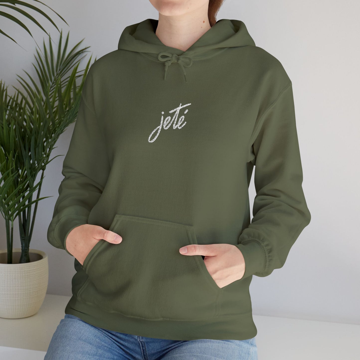 “Jeté” Official Embroidered Logo - Unisex Heavy Blend™ Hooded Sweatshirt | Premium Streetwear Dance Hoodie for Ballet & Dance Enthusiasts