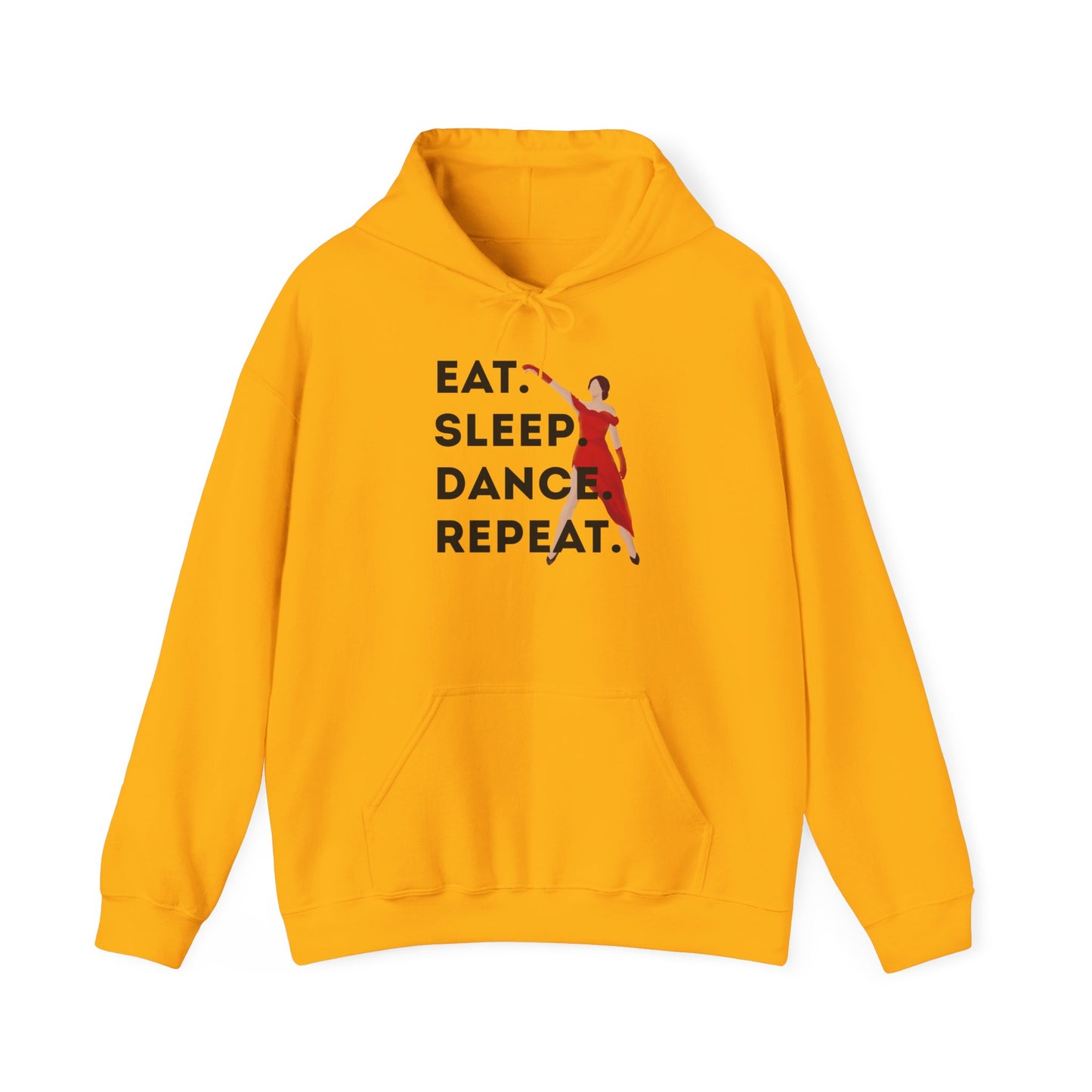 "Eat Sleep Dance Repeat" Unisex Dance Hoodie β Bold Graphic Sweatshirt for Dancers