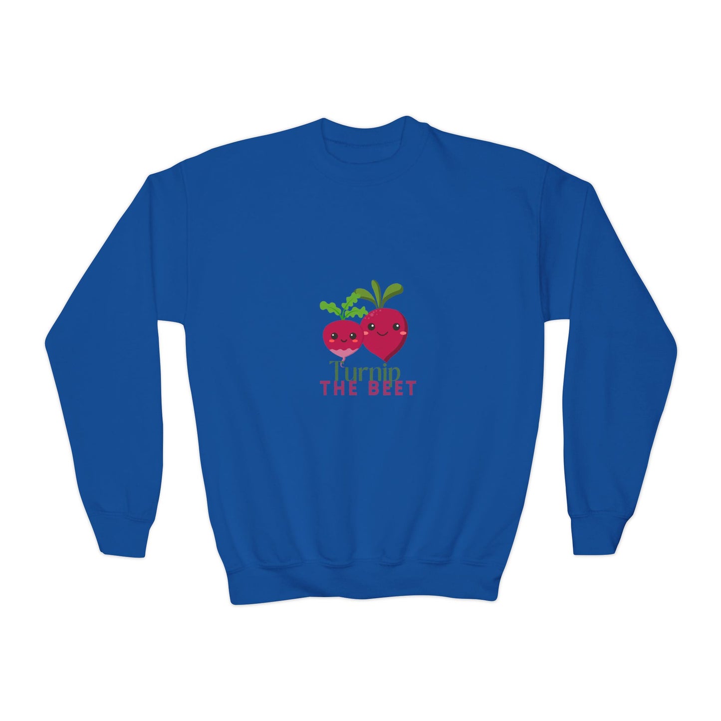 "Turnip the Beet" Youth Crewneck Dance Sweatshirt – Cute Veggie Graphic Pullover for Dancers & Kids 🥕🩰🌈