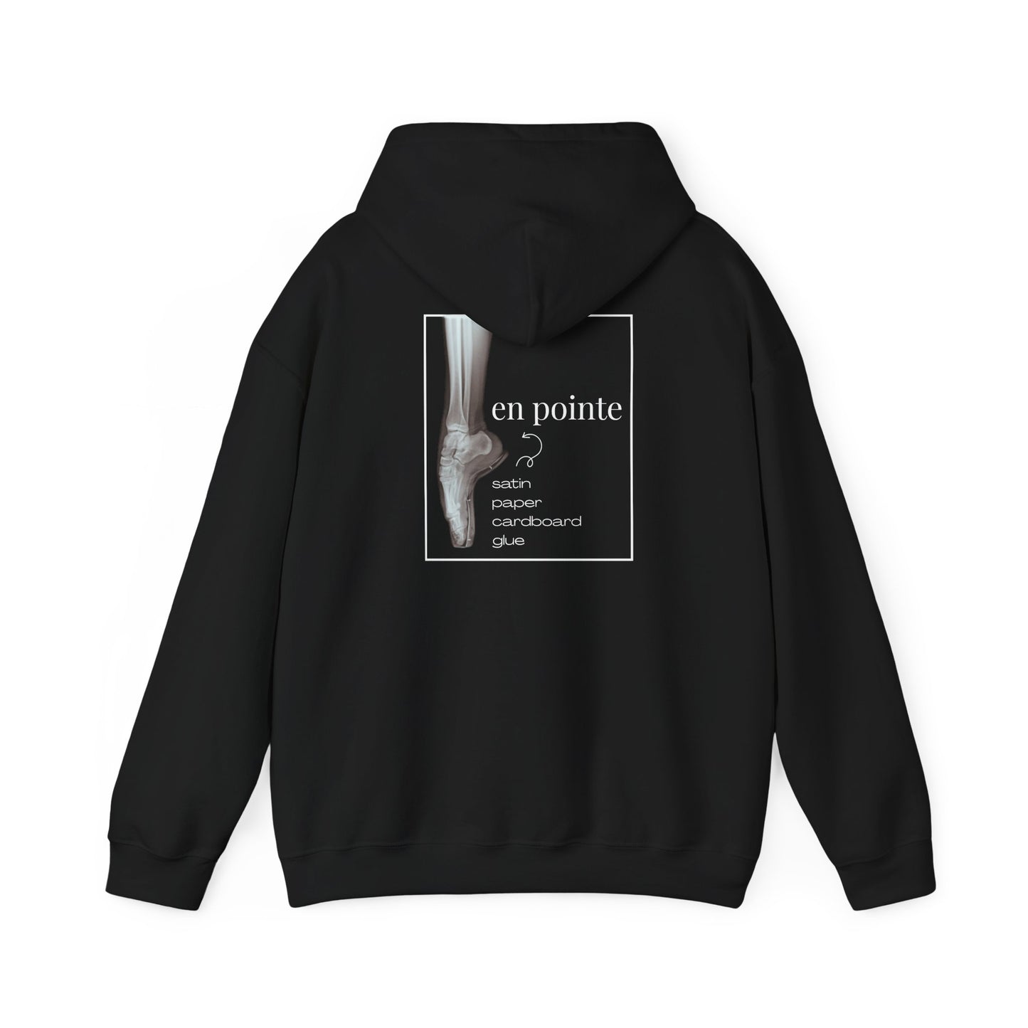 "I Dance En Pointe" Unisex Hoodie – Ballet-Themed Personalized Hoodie for Teens and Adults Featuring X-Ray Foot Design