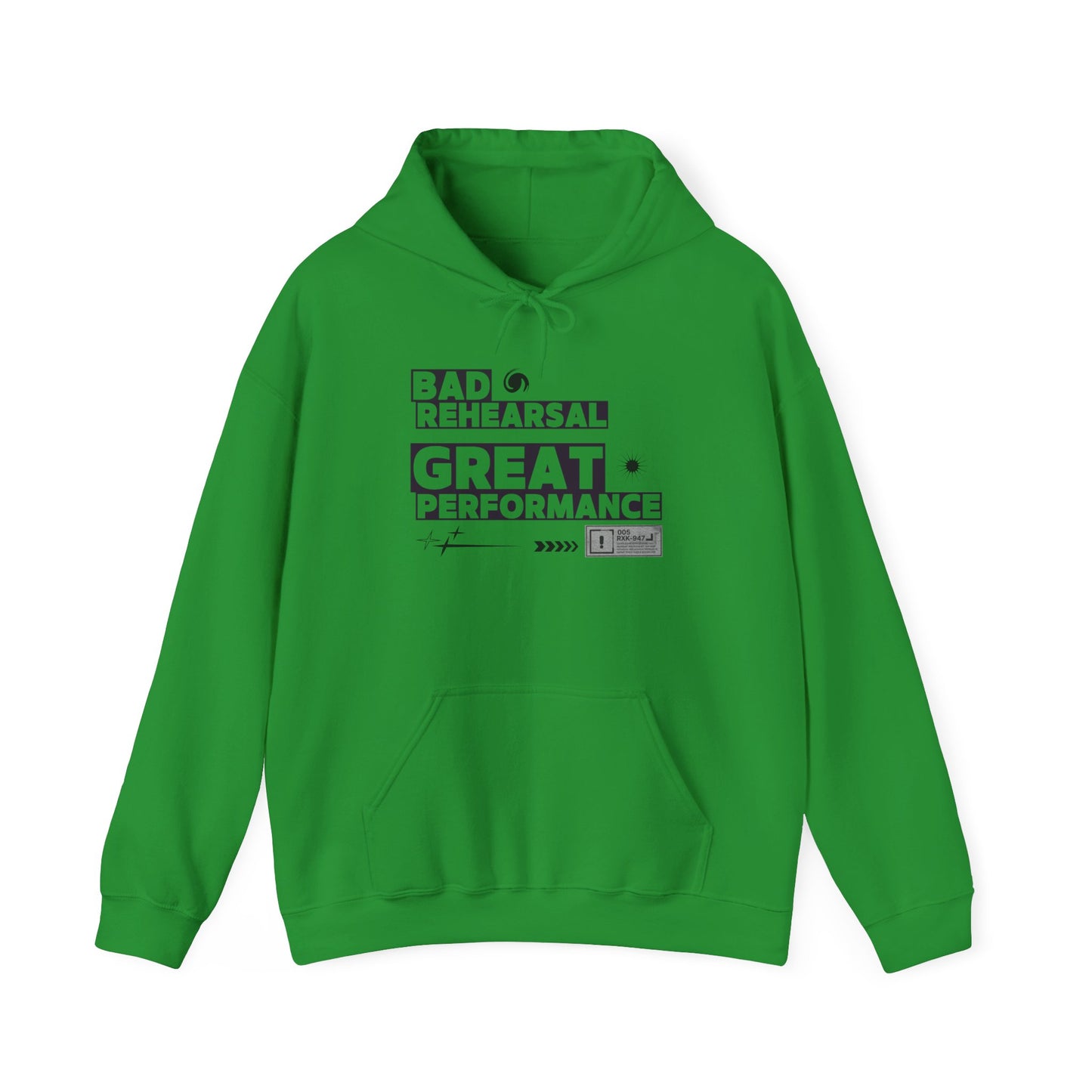 "Bad Rehearsal, Great Performance" Dance Hoodie – Unisex Heavy Blend™ Hooded Sweatshirt with Streetwear-Inspired Graphic for Performers