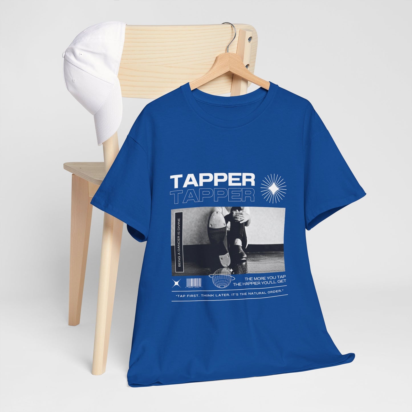 “Tapper” Tap Dance Unisex Heavy Cotton Tee – Streetwear-Inspired Tap Shoes Graphic T-Shirt for Dancers