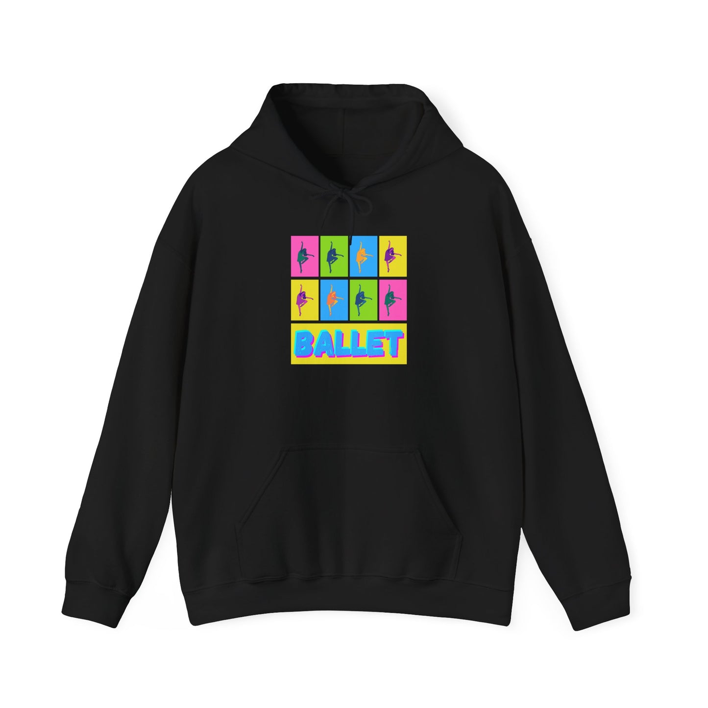 “Ballet” Pop Art Inspired Design with Ballet Dancer Graphics | Streetwear Ballet Hoodie for Dance Lovers - Unisex Heavy Blend™ Hooded Sweatshirt