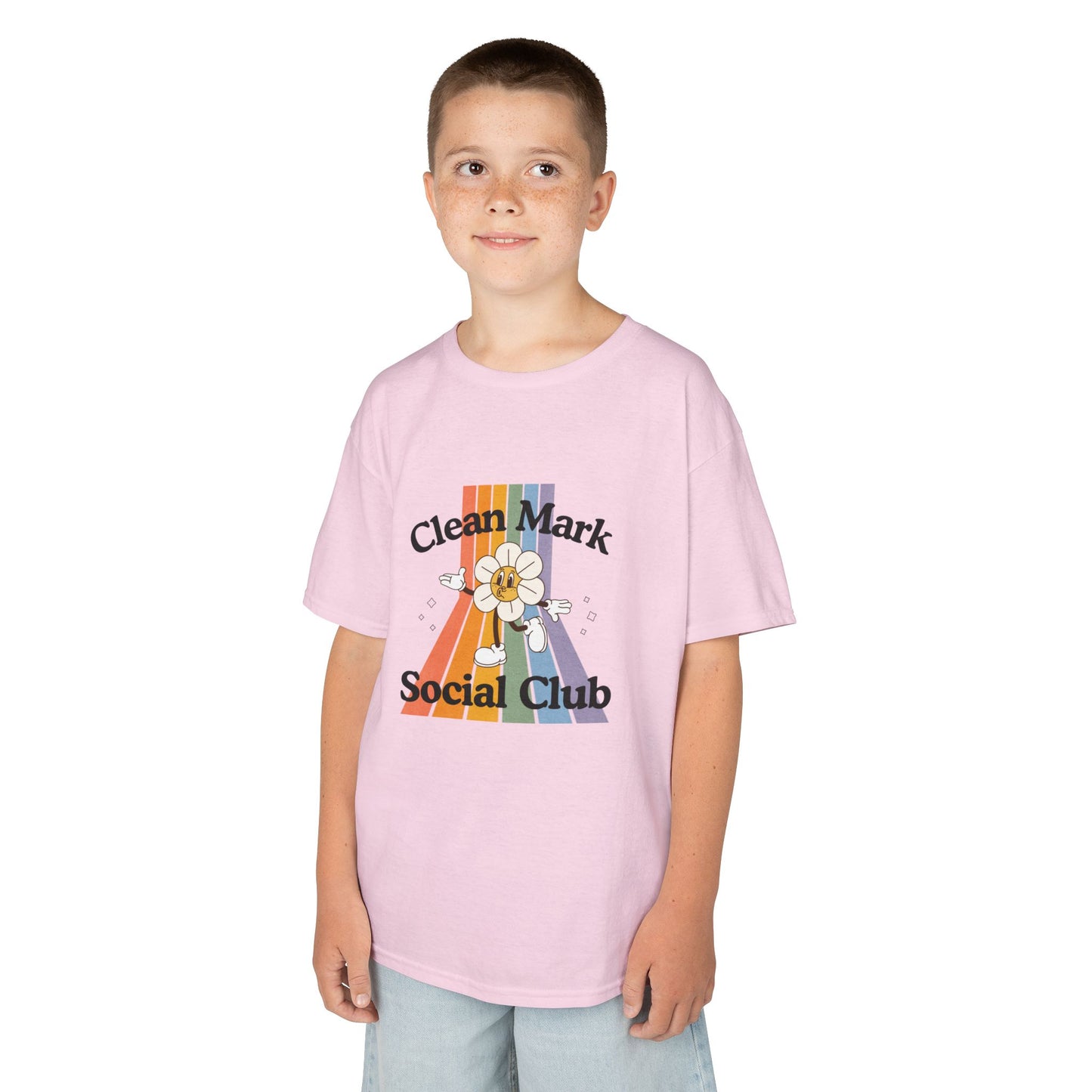 “Clean Mark Social Club” Kids Heavy Cotton™ Tee – Streetwear-Inspired Dance Graphic Tee for Kids
