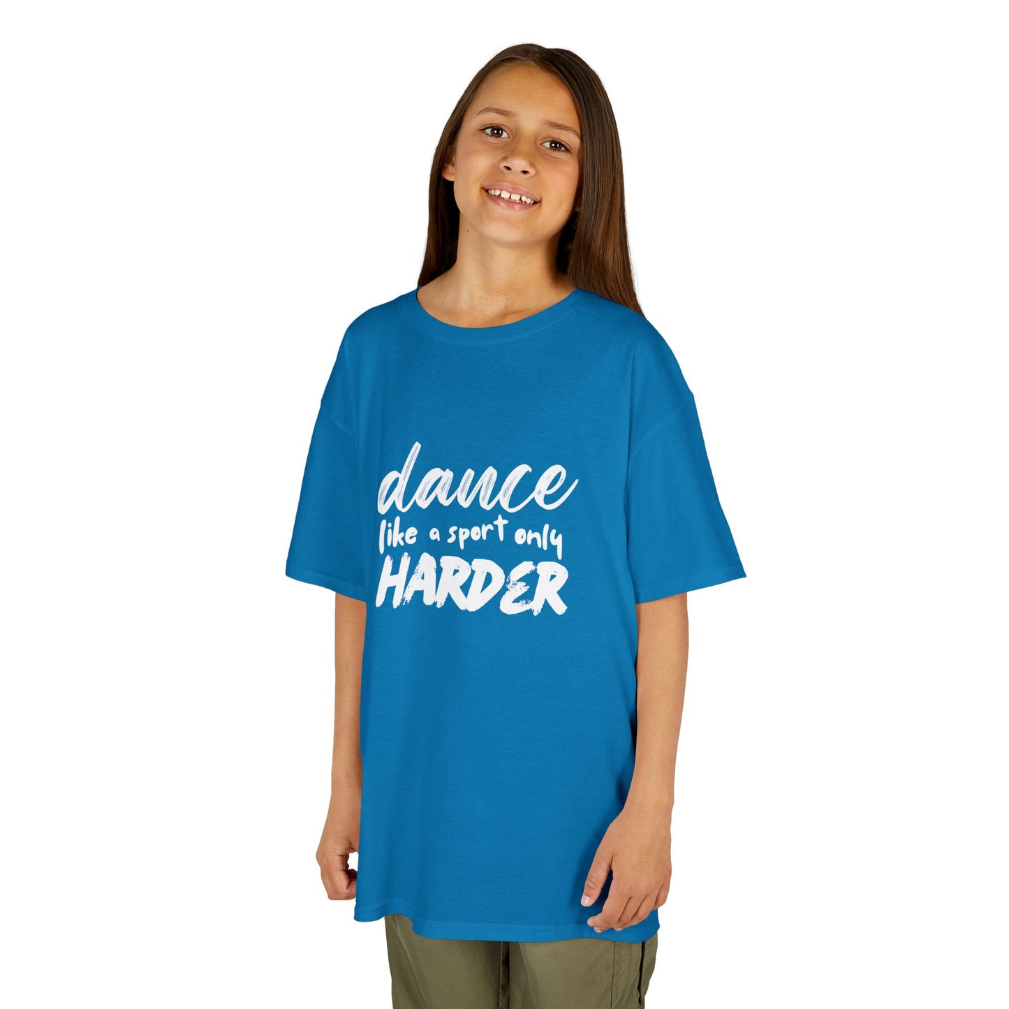 “Dance Like a Sport Only Harder” Kids Heavy Cotton™ Tee – Dance-Inspired Graphic Tee for Youth