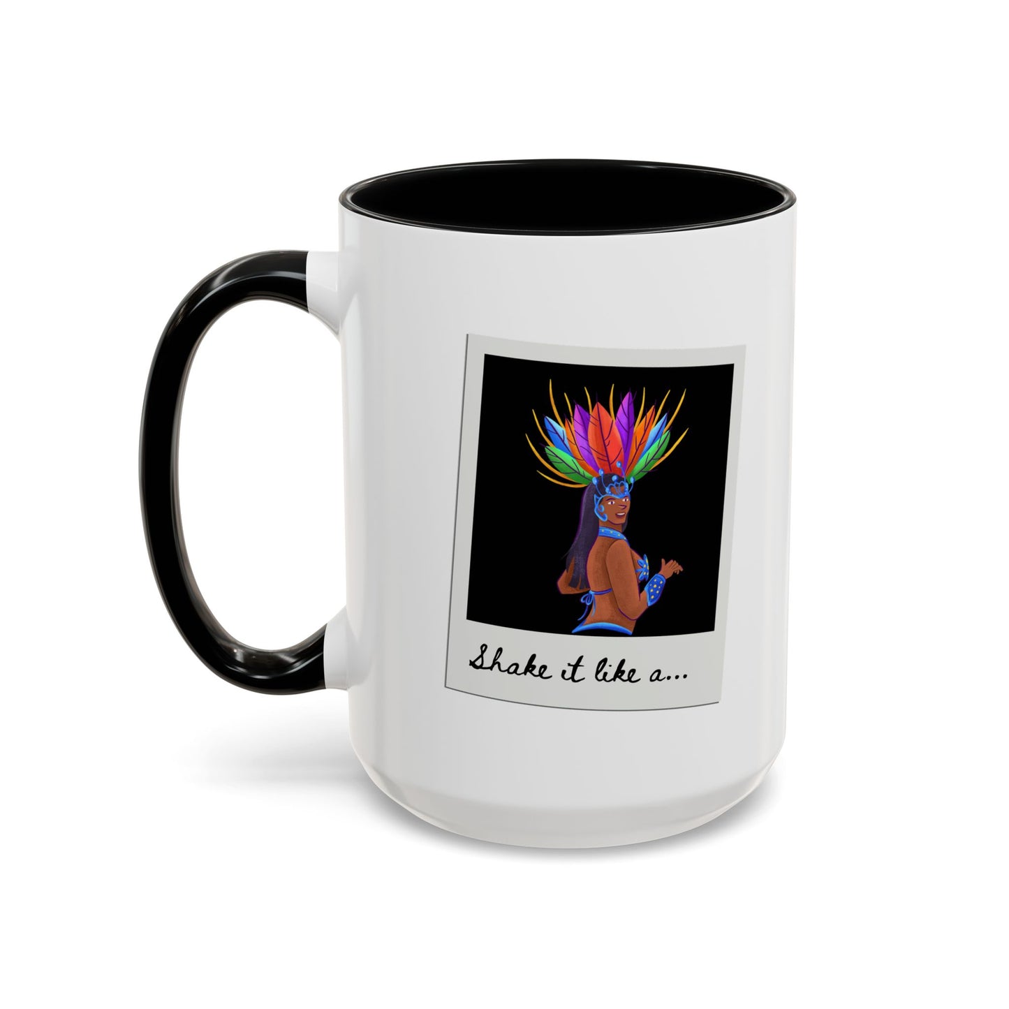 "Shake It Like a..." Accent Coffee Mug – Fun Dance Quote Ceramic Mug for Dancers and Music Lovers