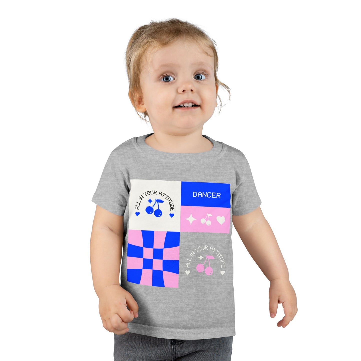 "Dancer – All in Your Attitude" Toddler Dance T-Shirt – Retro Graphic Short Sleeve Tee for Kids