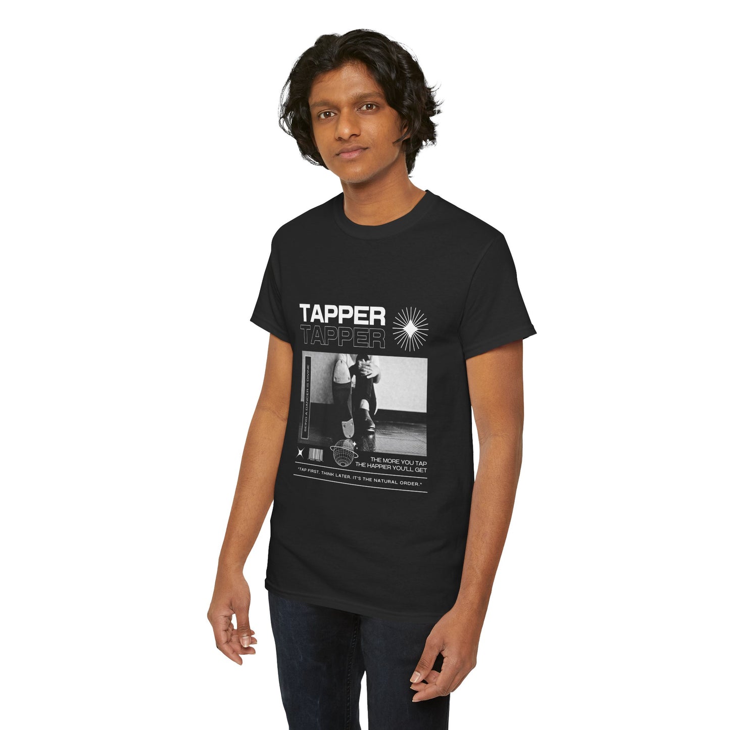 “Tapper” Tap Dance Unisex Heavy Cotton Tee – Streetwear-Inspired Tap Shoes Graphic T-Shirt for Dancers