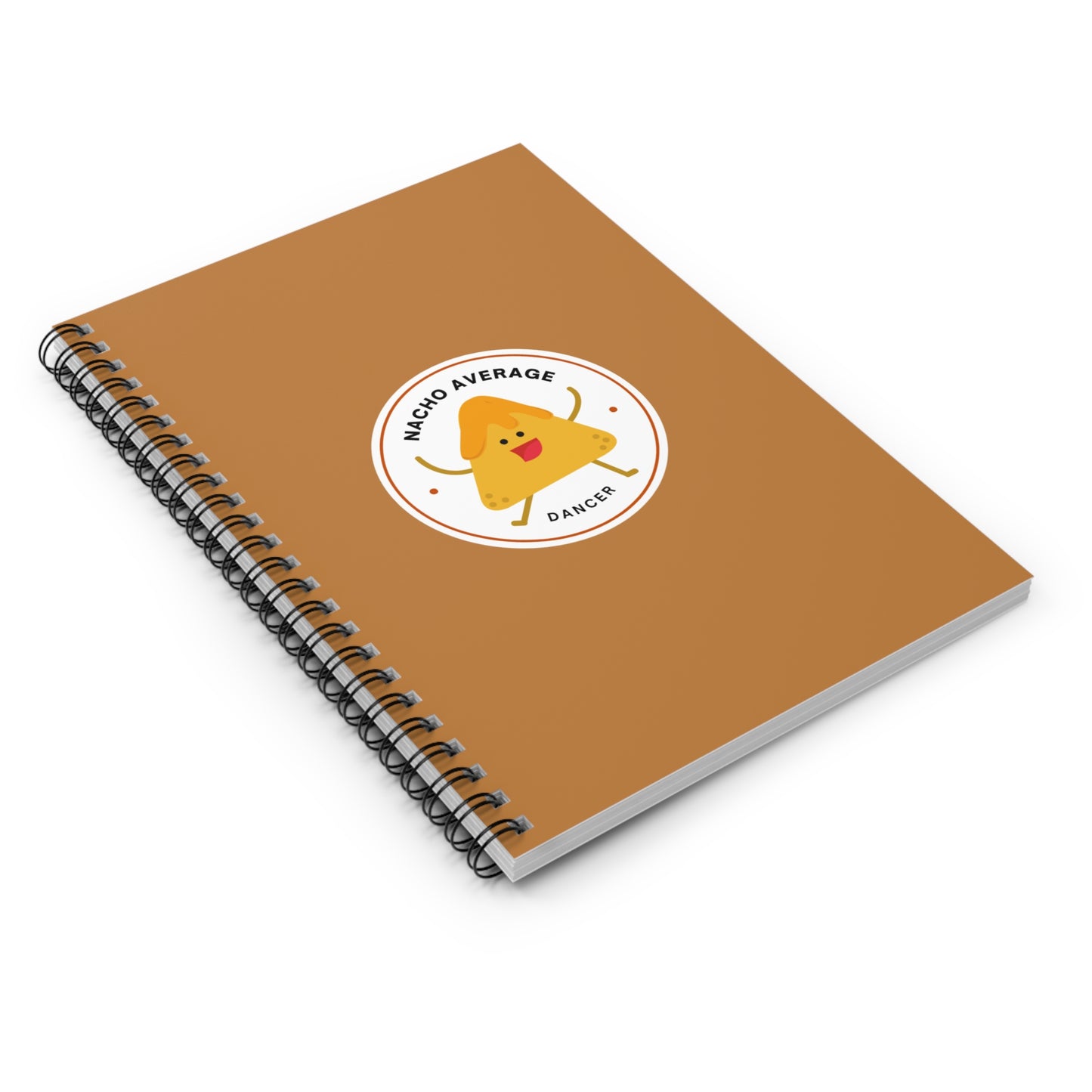 "Nacho Average Dancer" Spiral Notebook – Funny Dance Pun Journal with Cute Dancing Nacho Graphic for Dancers & Snack Lovers