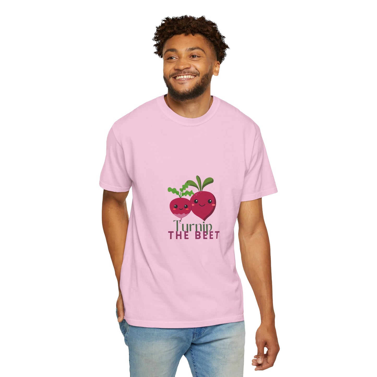 "Turnip the Beet" Unisex Garment-Dyed T-Shirt – Cute Veggie Dance Pun Graphic Tee – Funny Foodie Shirt for Dancers & Music Lovers