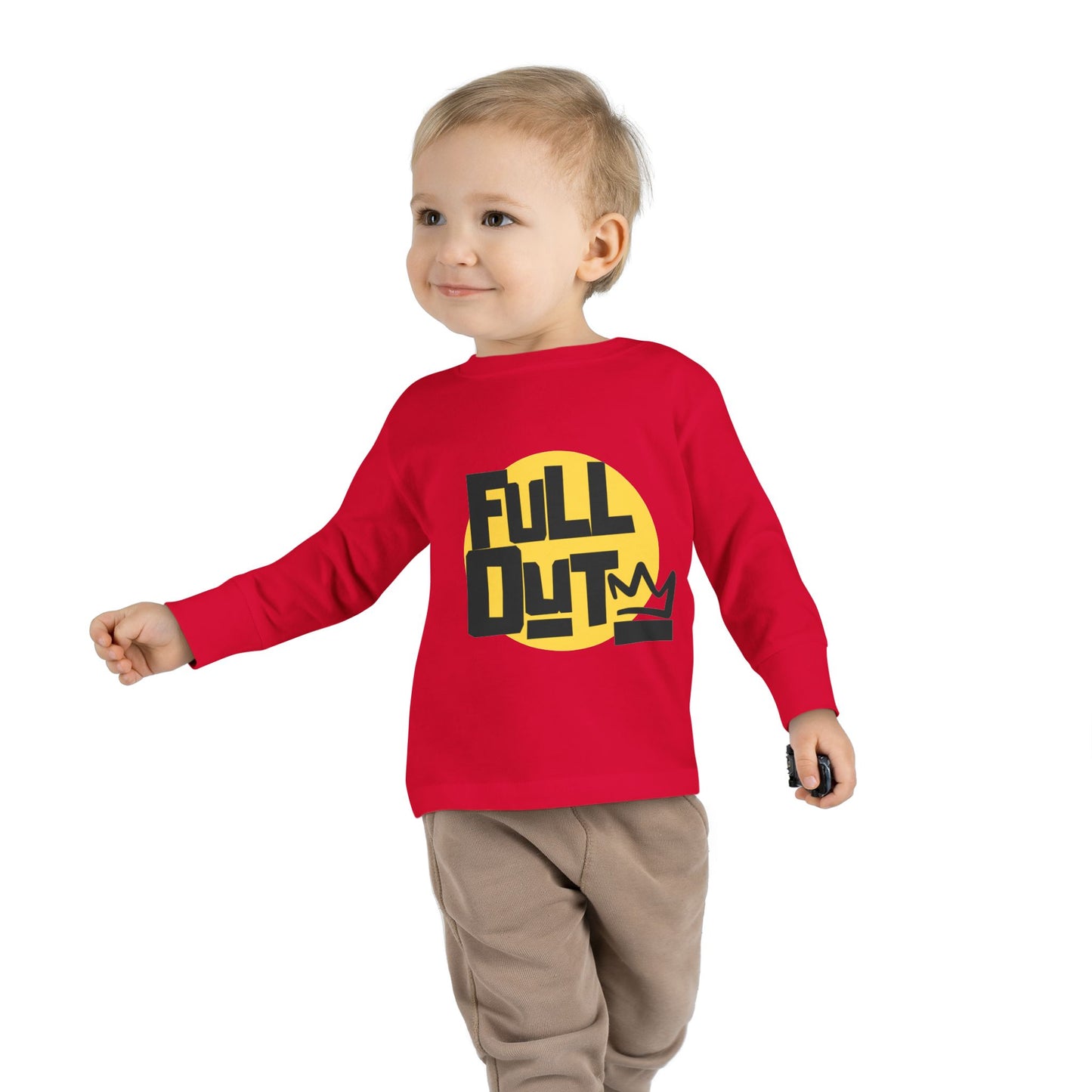 "Full Out" Toddler Dance T-Shirt – Bold Streetwear-Inspired Graphic Long Sleeve Tee for Kids