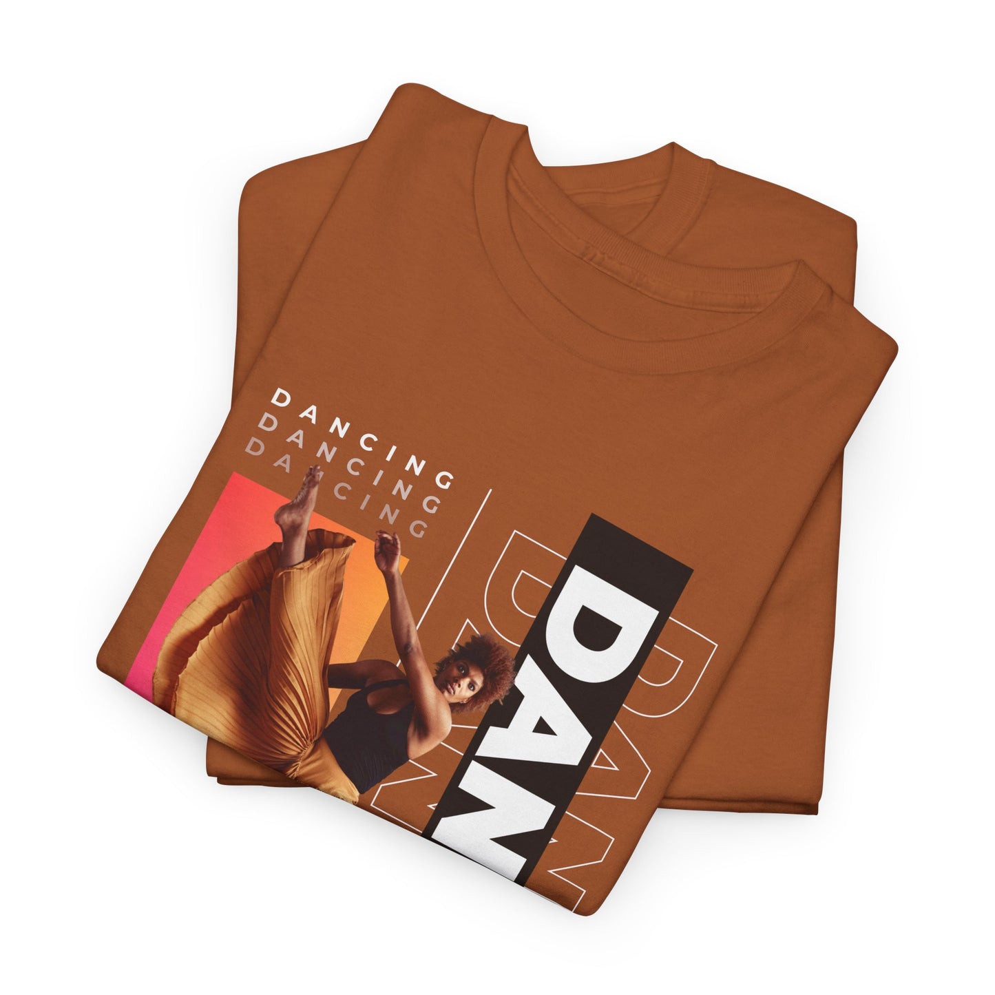 “Dancing” Streetwear-Inspired Female Dancer Unisex Heavy Cotton Tee – Urban Dance Graphic T-Shirt for Performers and Dance Lovers