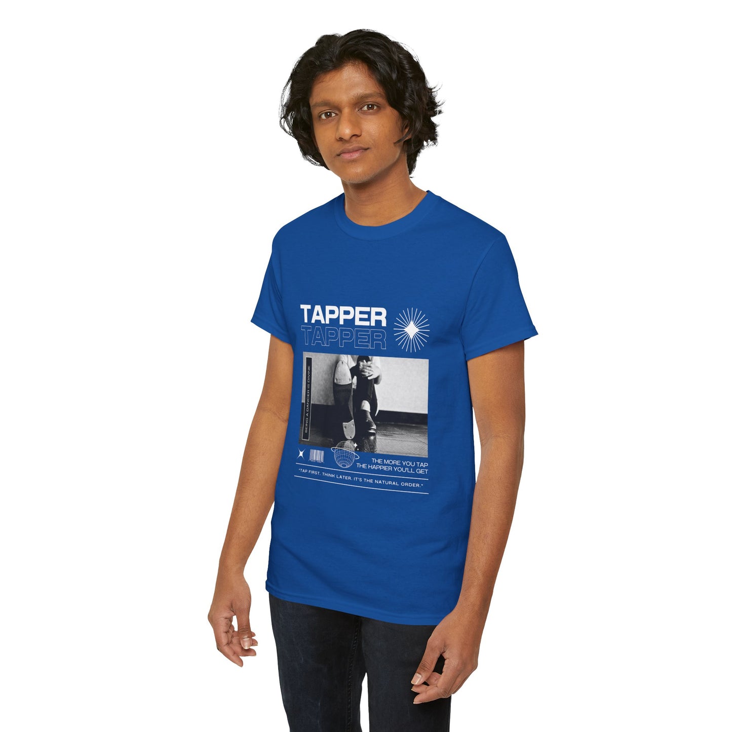 “Tapper” Tap Dance Unisex Heavy Cotton Tee – Streetwear-Inspired Tap Shoes Graphic T-Shirt for Dancers