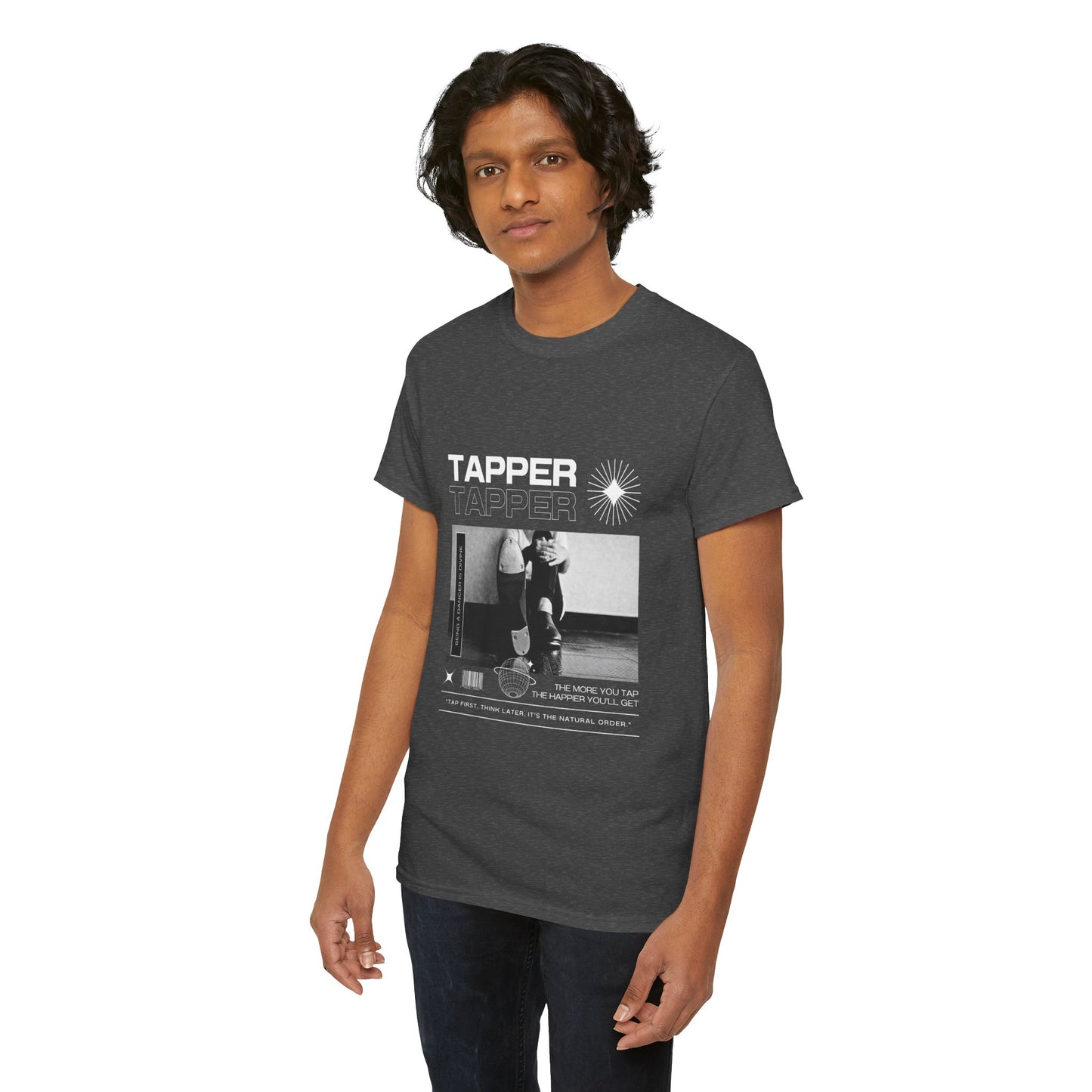 “Tapper” Tap Dance Unisex Heavy Cotton Tee – Streetwear-Inspired Tap Shoes Graphic T-Shirt for Dancers