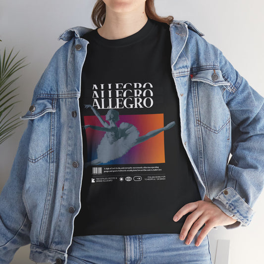 "Allegro" Ballet Definition Tee – Unisex Heavy Cotton T-Shirt with Ballet Streetwear Graphic
