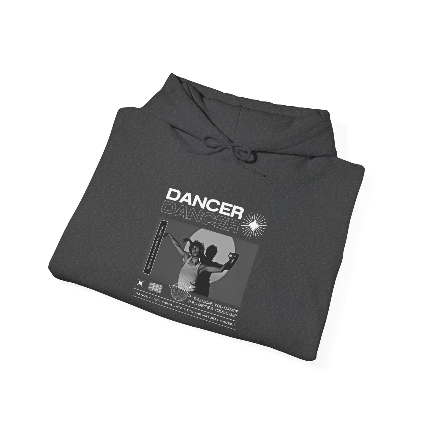 “Dancer” Contemporary Dancer in Spotlight Graphic | Streetwear-Inspired Dance Hoodie for Modern Dance Lovers - Unisex Heavy Blend™ Hooded Sweatshirt
