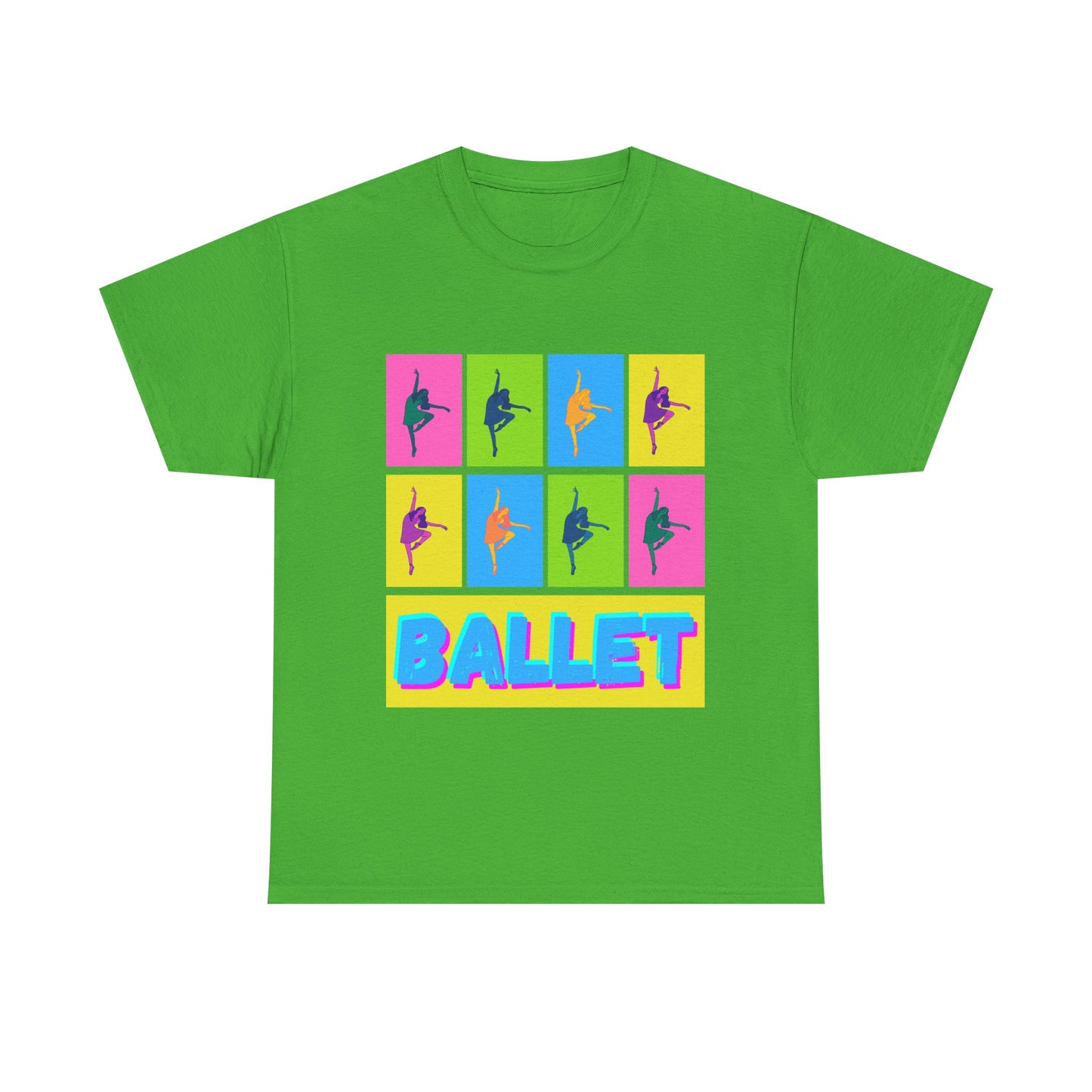 "Ballet" Pop Art Inspired Dance Graphic Unisex Heavy Cotton Tee – Artistic Ballet Dancer T-Shirt for Dance Lovers