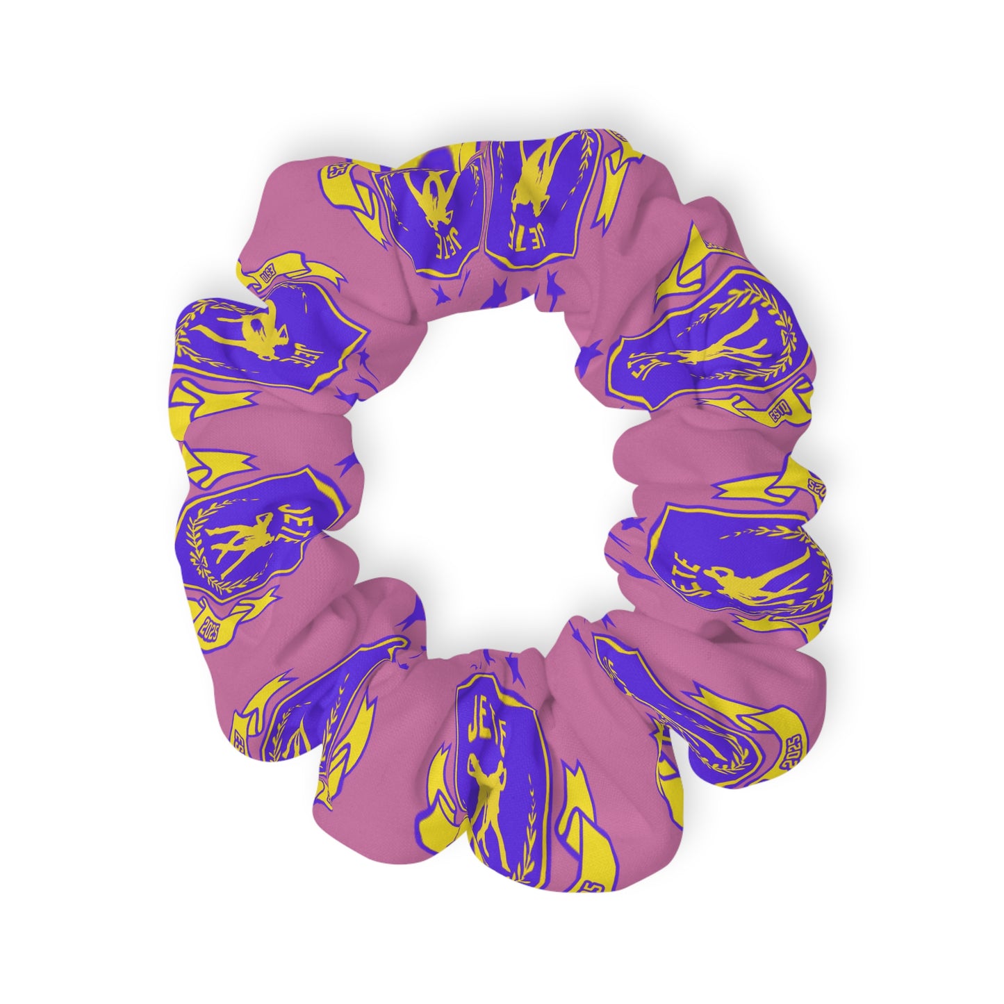 “Jeté Dance Gear” Scrunchie – Collegiate-Inspired Dance Team Hair Accessory for Dancers