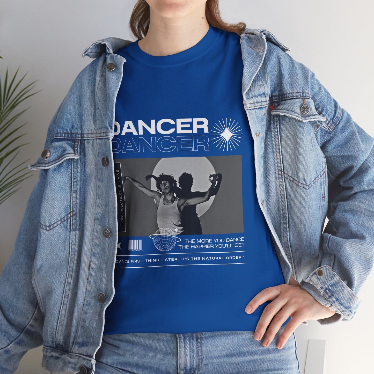 "Dancer" Spotlight Contemporary Dance Graphic Unisex Heavy Cotton Tee – Streetwear-Inspired Dance T-Shirt for Performers & Dance Lovers