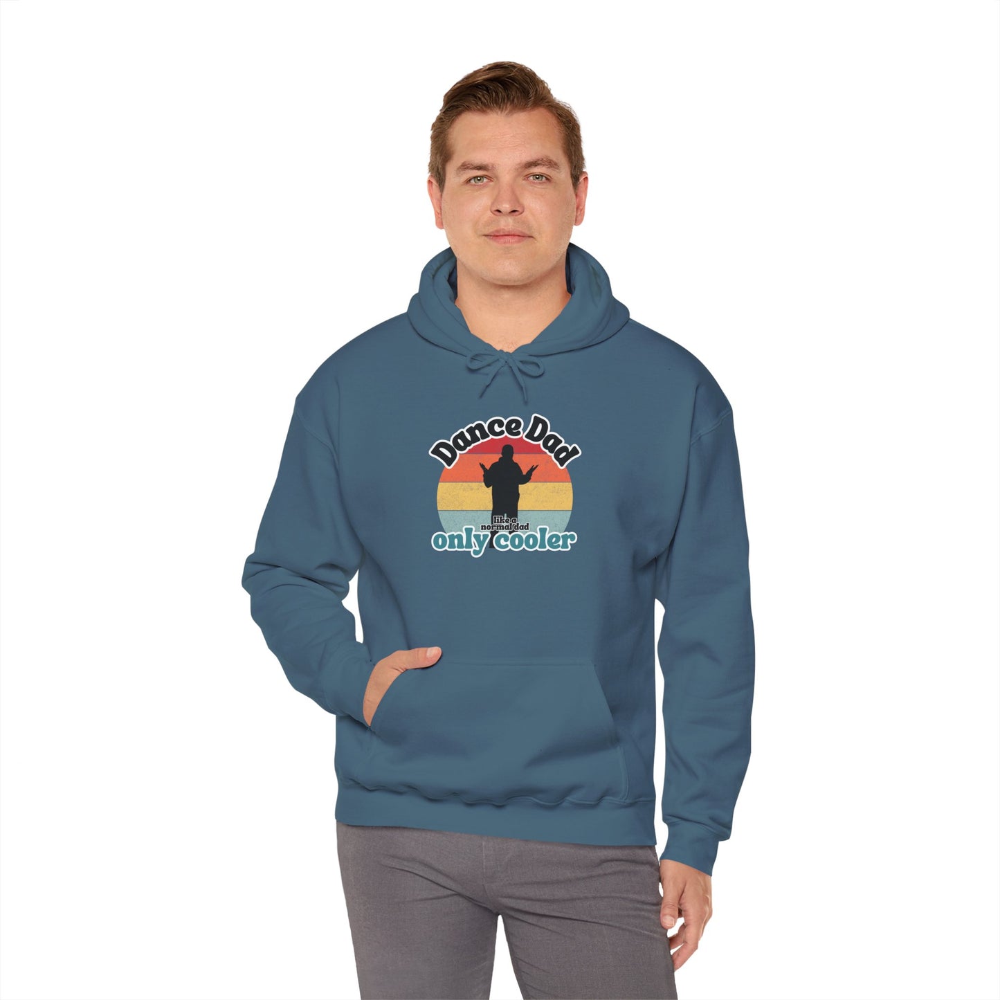 Dance Dad Retro Hoodie – Funny Unisex Heavy Blend™ Hooded Sweatshirt for Cool Dance Dads