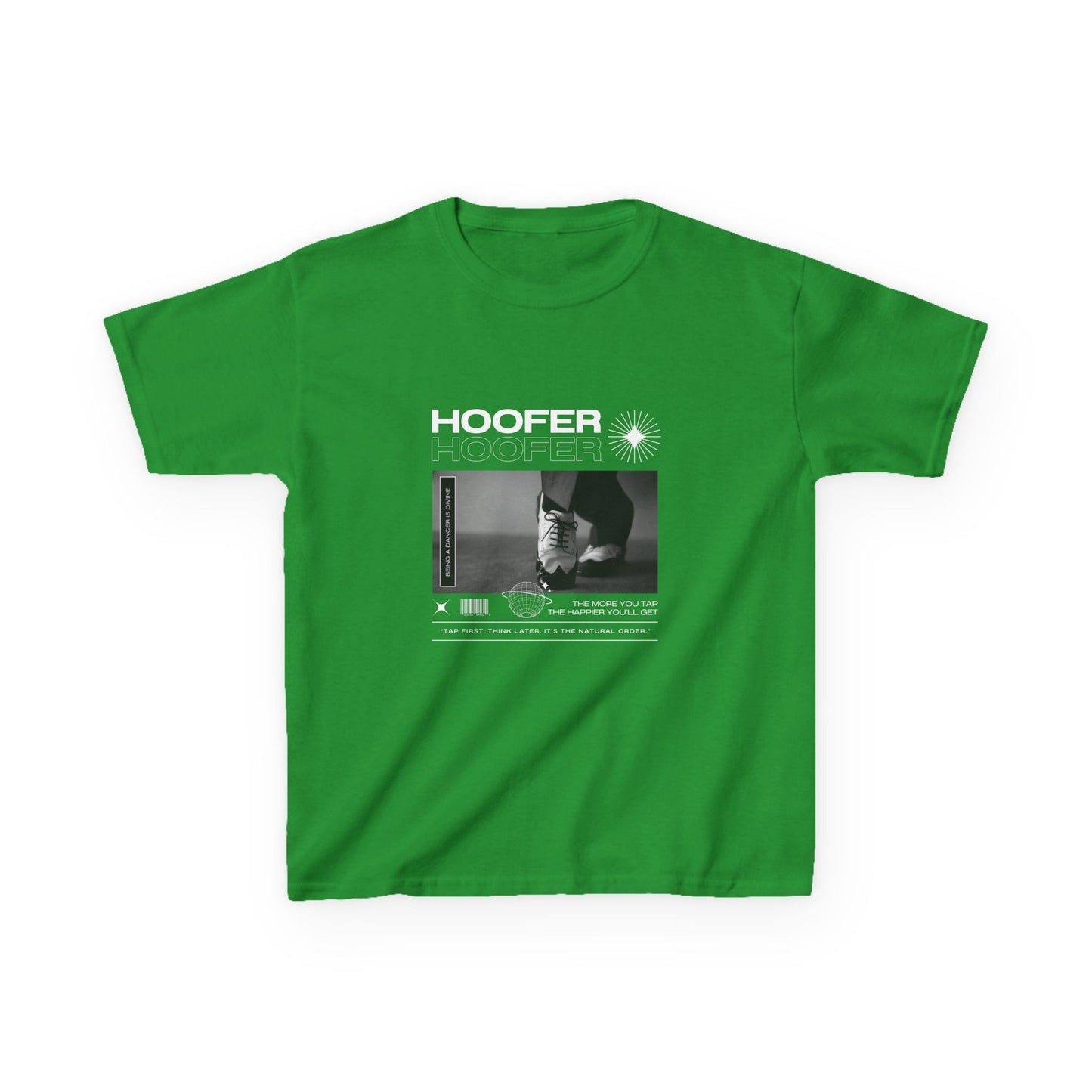"Hoofer" Youth Short Sleeve Tee – Streetwear Tap Dance Shoes Graphic Kids T-Shirt