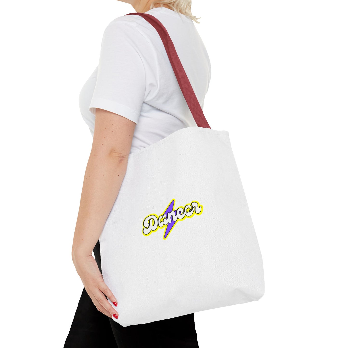 “Dancer” Superhero Graphic Canvas Tote Bag – Bold Dance Tote for Classes, Rehearsals & Everyday Use