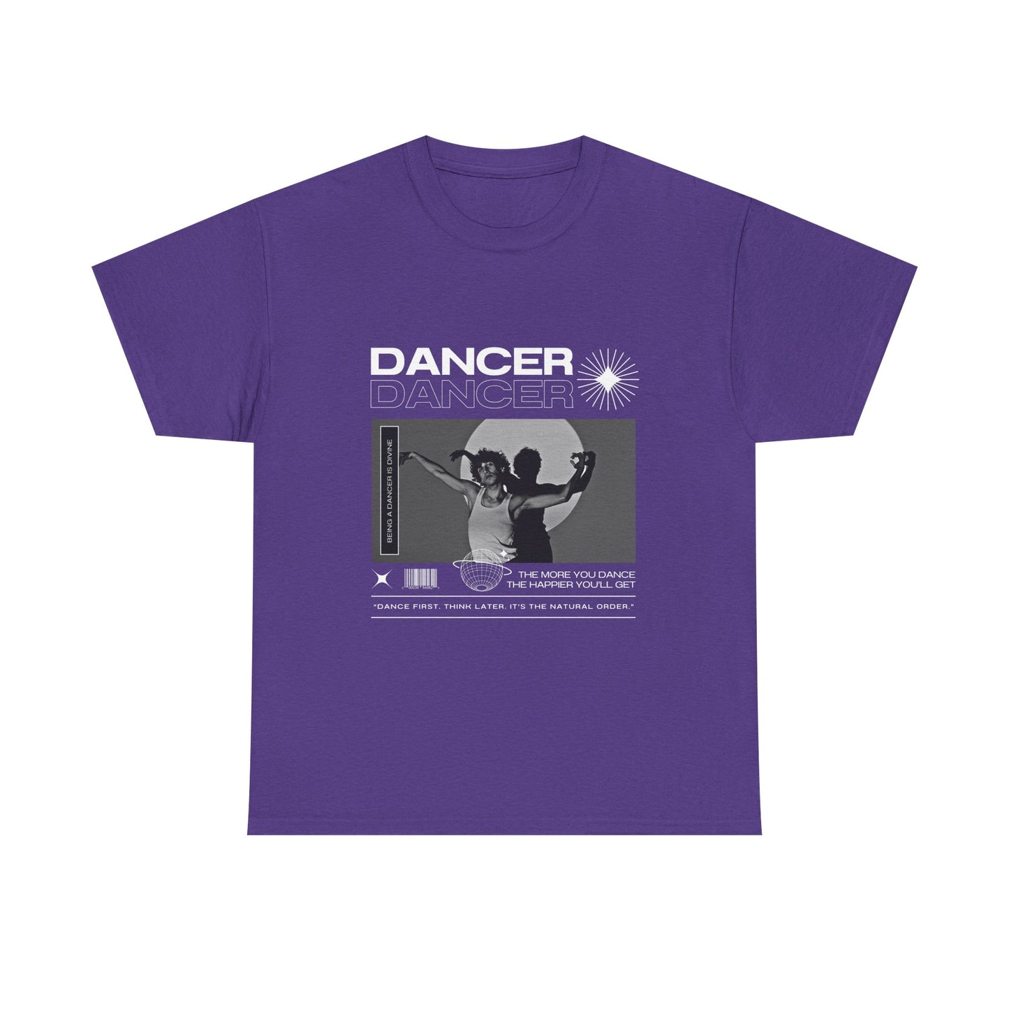 "Dancer" Spotlight Contemporary Dance Graphic Unisex Heavy Cotton Tee – Streetwear-Inspired Dance T-Shirt for Performers & Dance Lovers