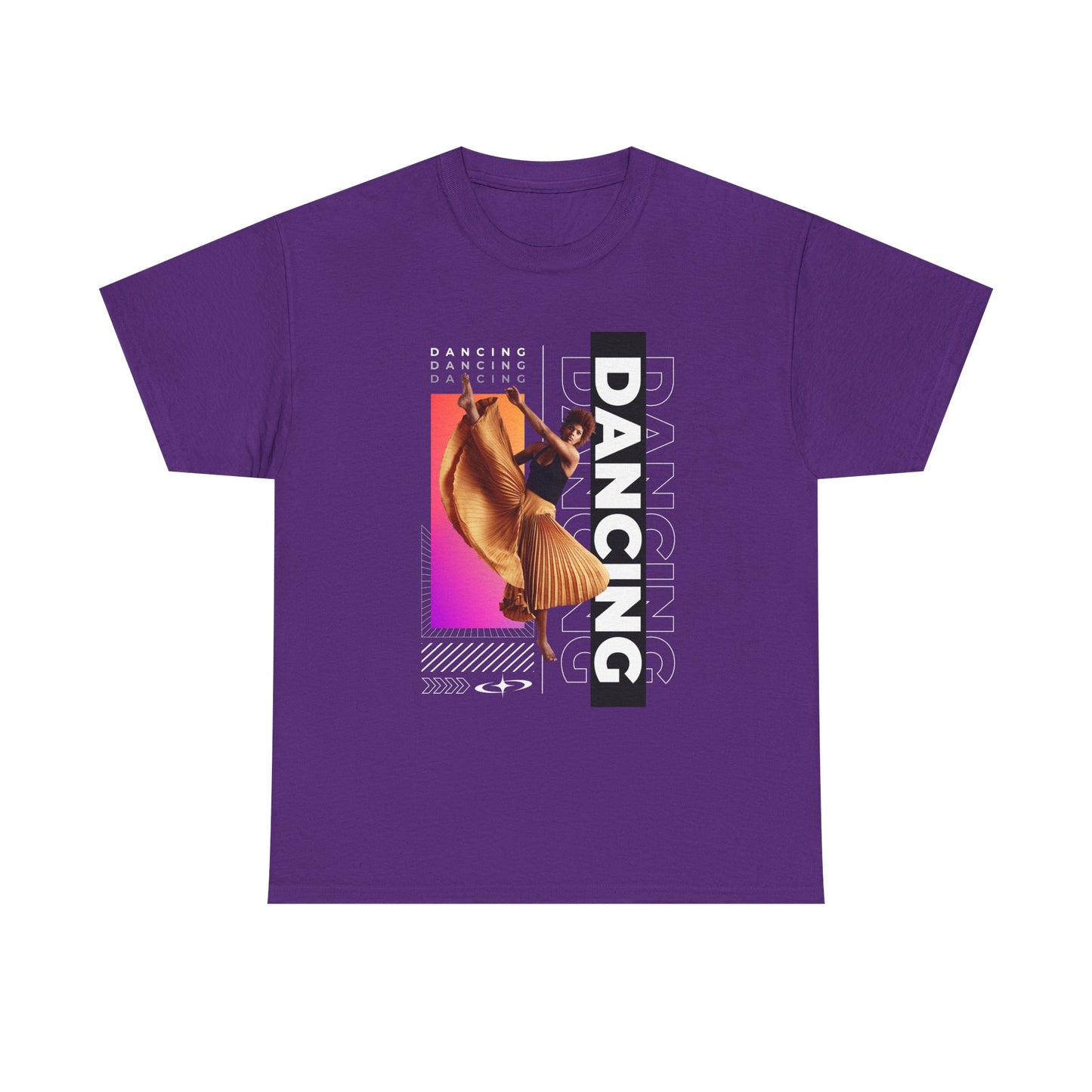 “Dancing” Streetwear-Inspired Female Dancer Unisex Heavy Cotton Tee – Urban Dance Graphic T-Shirt for Performers and Dance Lovers