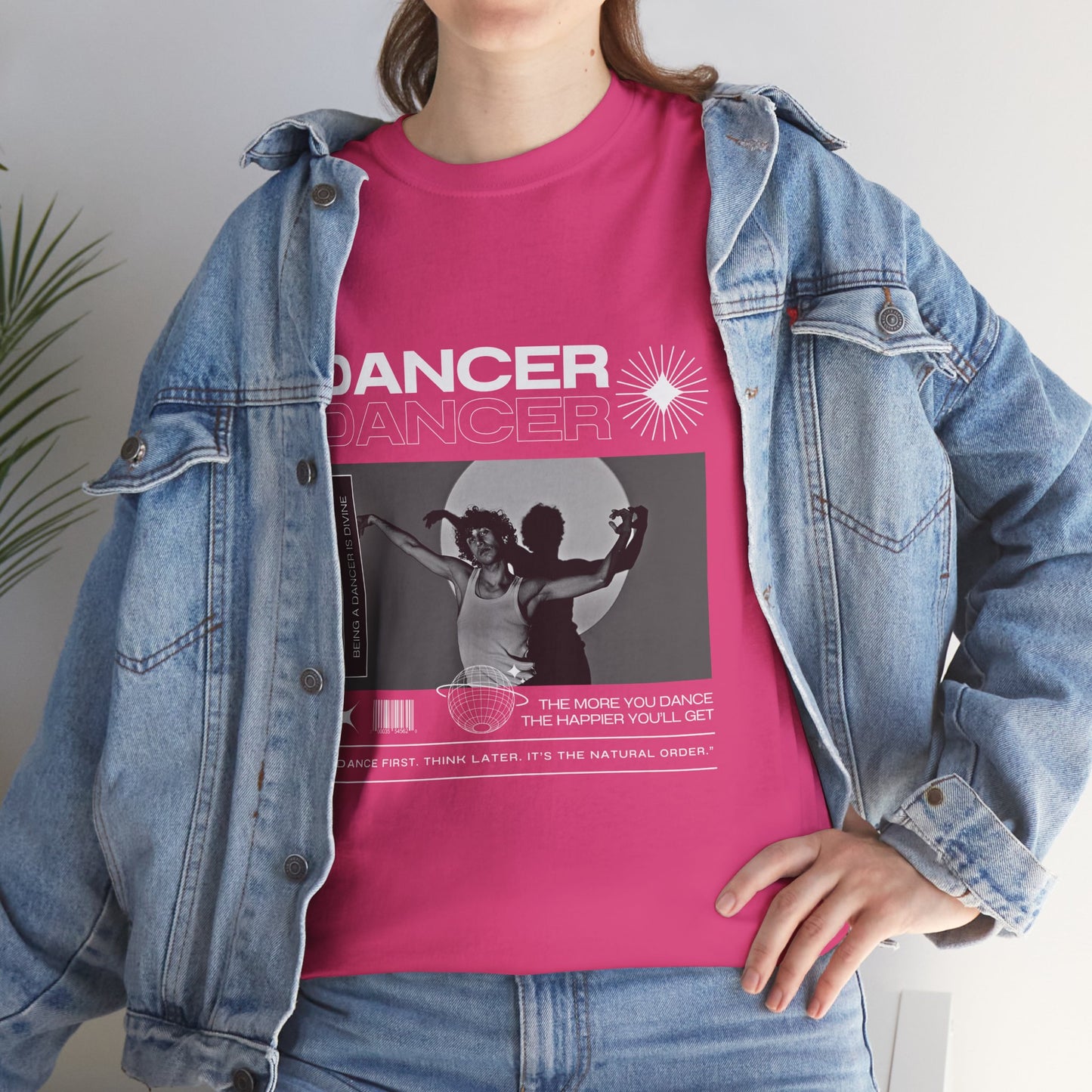 "Dancer" Spotlight Contemporary Dance Graphic Unisex Heavy Cotton Tee – Streetwear-Inspired Dance T-Shirt for Performers & Dance Lovers